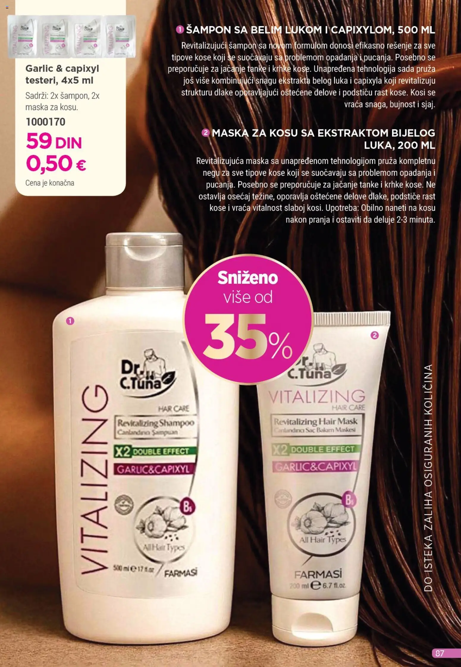 Farmasi katalog - važi od 01.11.2025 | Strana: 87 | Proizvode: Šampon, Maska za kosu, Maska
