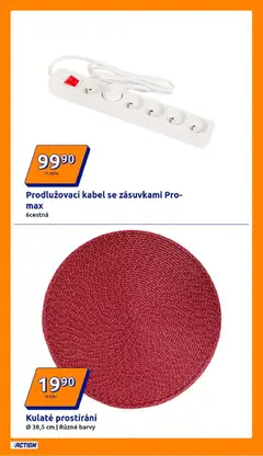 Náhled letáku Action leták od 03.12.2025 | Strana: 5 | Produkty: Kabel, Prostírání, Prodlužovací kabel, Barvy