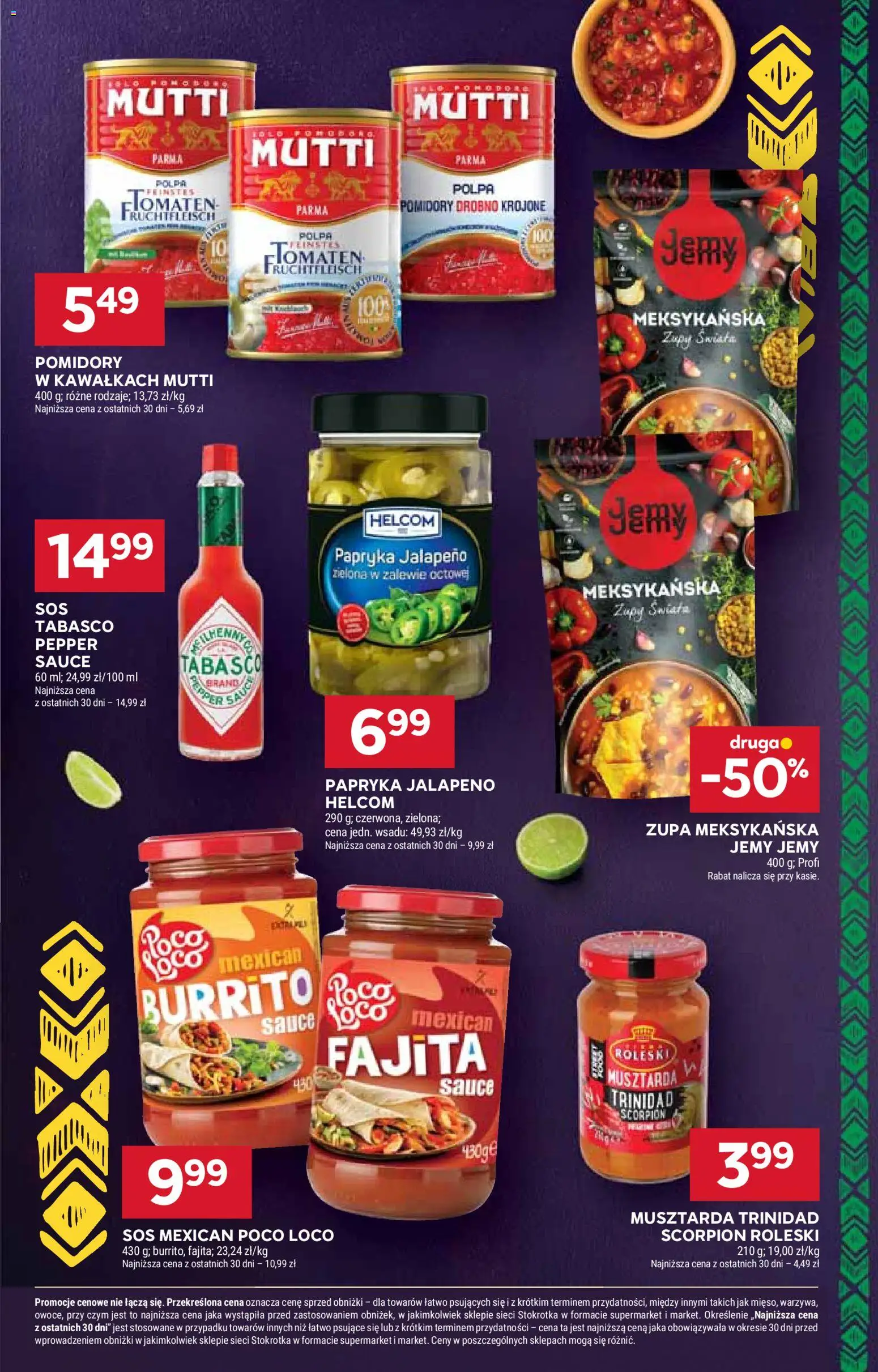 Stokrotka Gazetka od 30.10.2025 | Strona: 29 | Produkty: Papryka jalapeno, Zupa, Tabasco, Pomidory