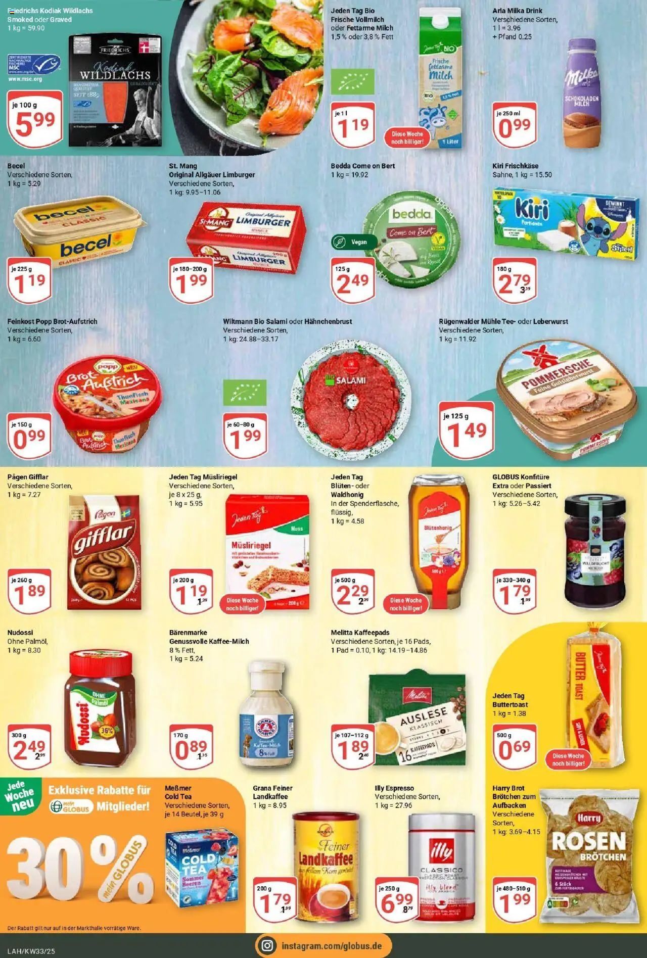 Globus prospekt Lahnstein	 - gültig ab dem 11.08.2025 | Seite: 15 | Produkte: Mühle, Milch, Messmer, Frischkase