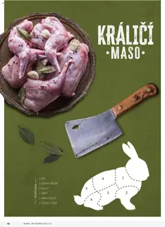 Náhled letáku KRÁLIČÍ MASO, Rabbit meat cuts. od 01.01.2025 | Strana: 70 | Produkty: Maso
