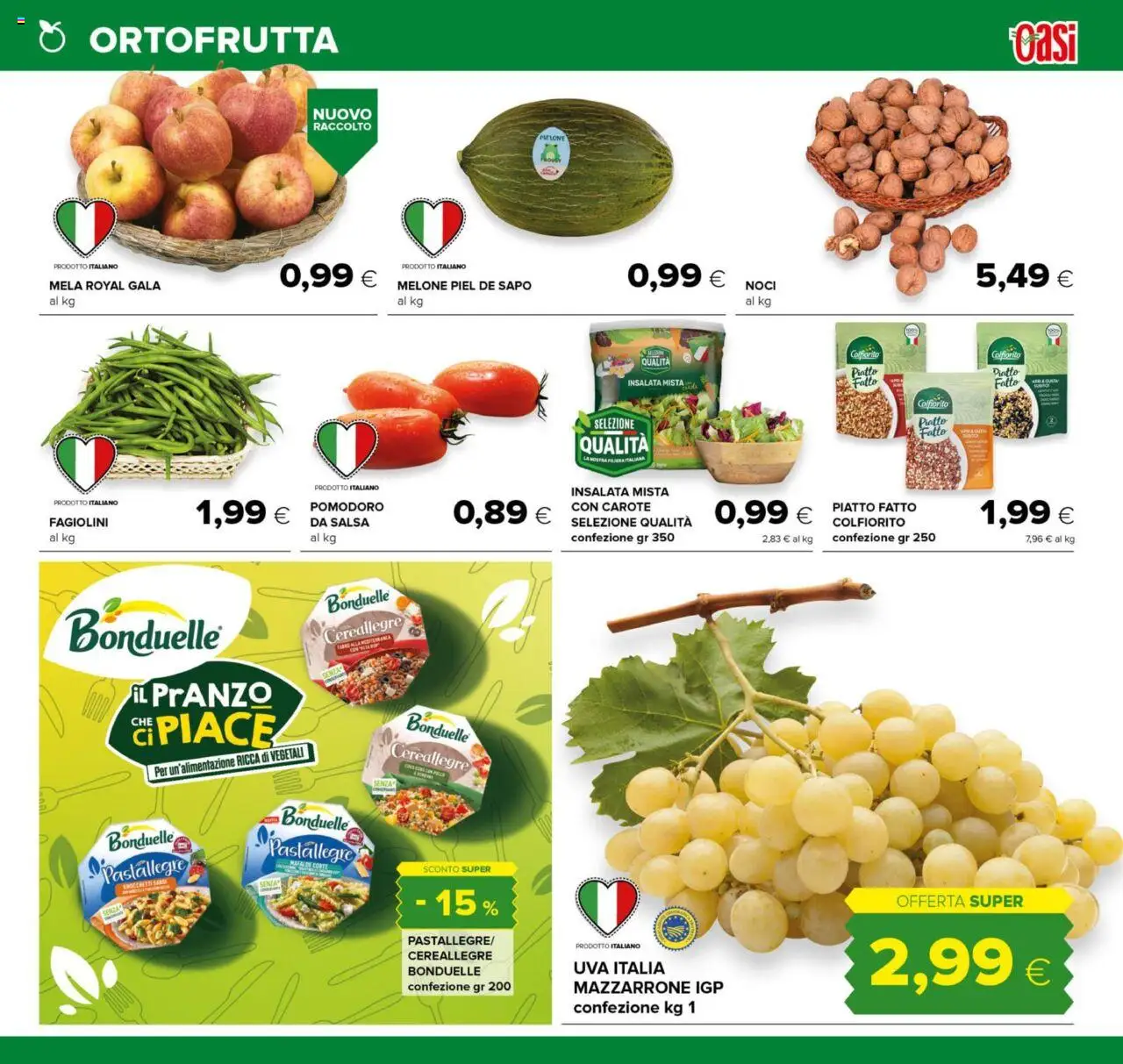 Volantino Oasi del 21.08.2025 | Pagina: 11 | Prodotti: Salsa, Noci, Uva, Piatto