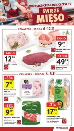Pogląd oferty "Intermarche Gazetka" - ważna od 06.11.2025 | Strona: 15 | Produkty: Karkówka, Kurczak, Karkówka wieprzowa, Kaczka