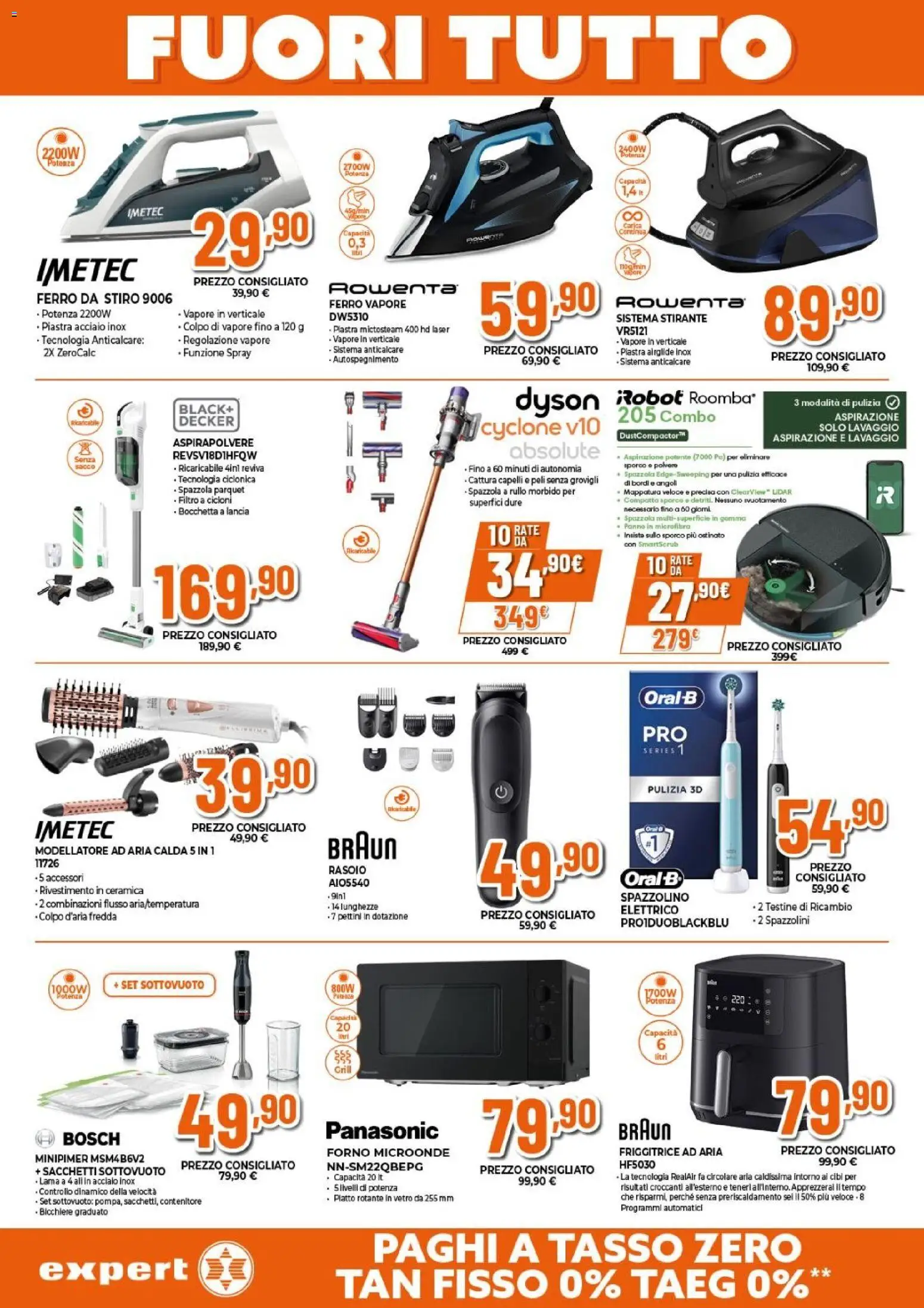 Volantino Expert del 15.01.2026 | Pagina: 26 | Prodotti: Friggitrice ad aria, Spazzolino, Ferro da stiro, Robot