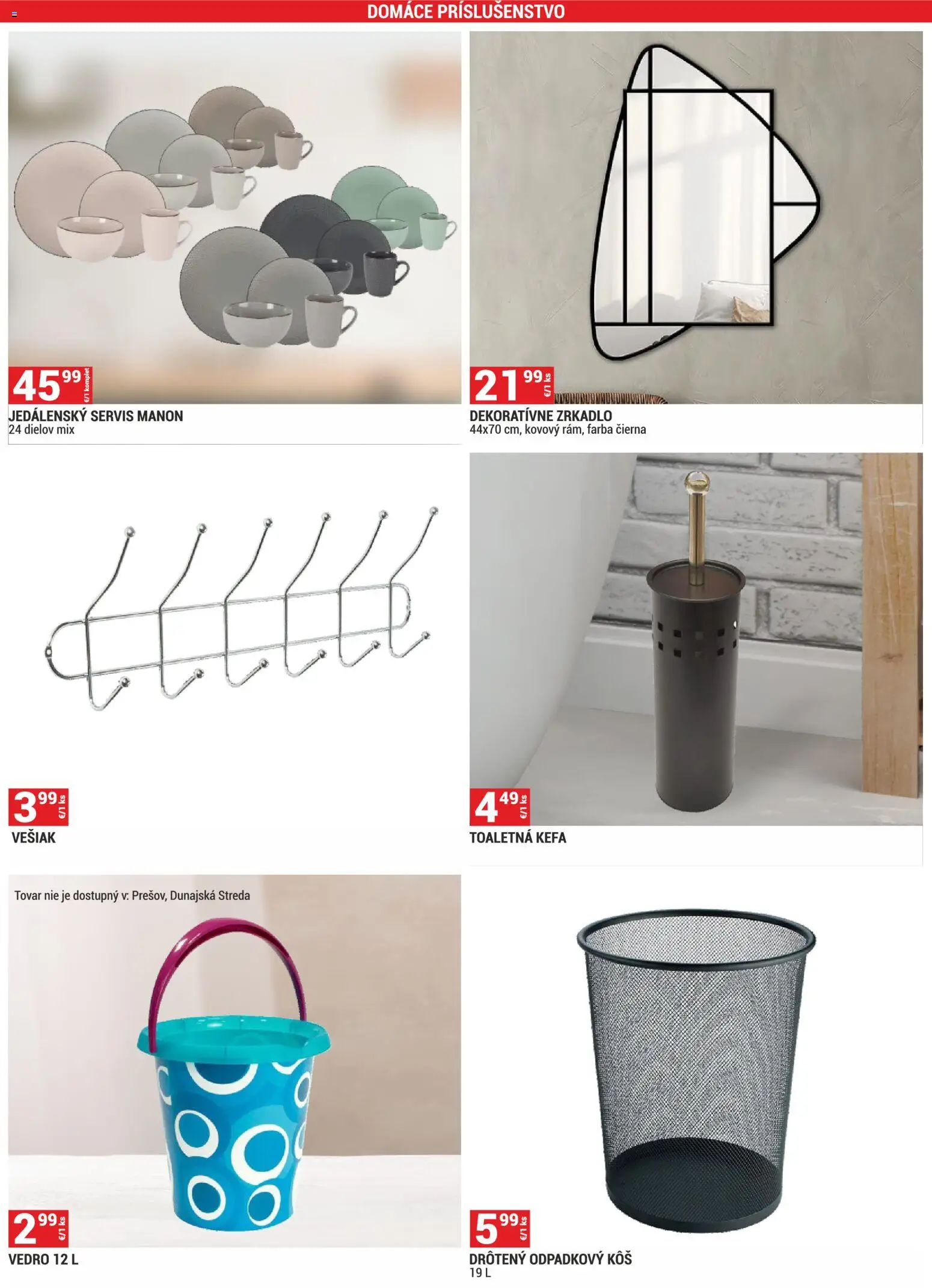 Nové Merkury Market akcie – leták je platný od 01.02.2026 | Strana: 29 | Produkty: Zrkadlo, Vešiak, Kefa