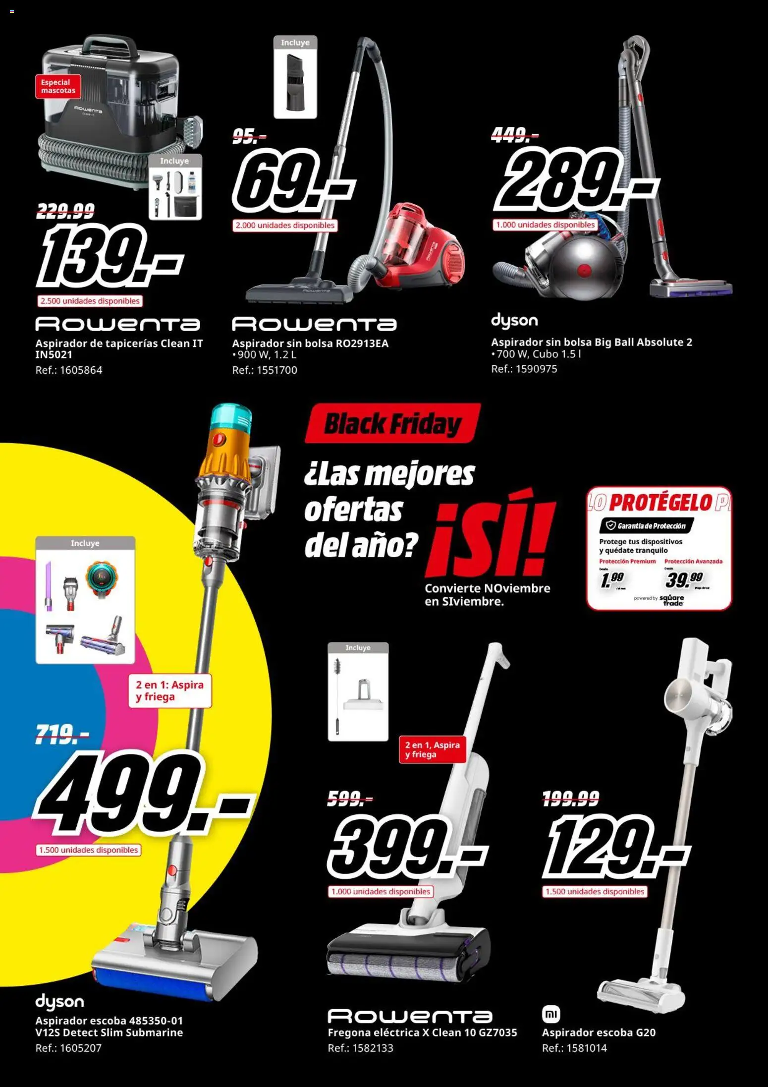 Media Markt Black Friday │ válido desde el 21.11.2025 | Página: 19 | Productos: Escoba, Bolsa, Aspirador
