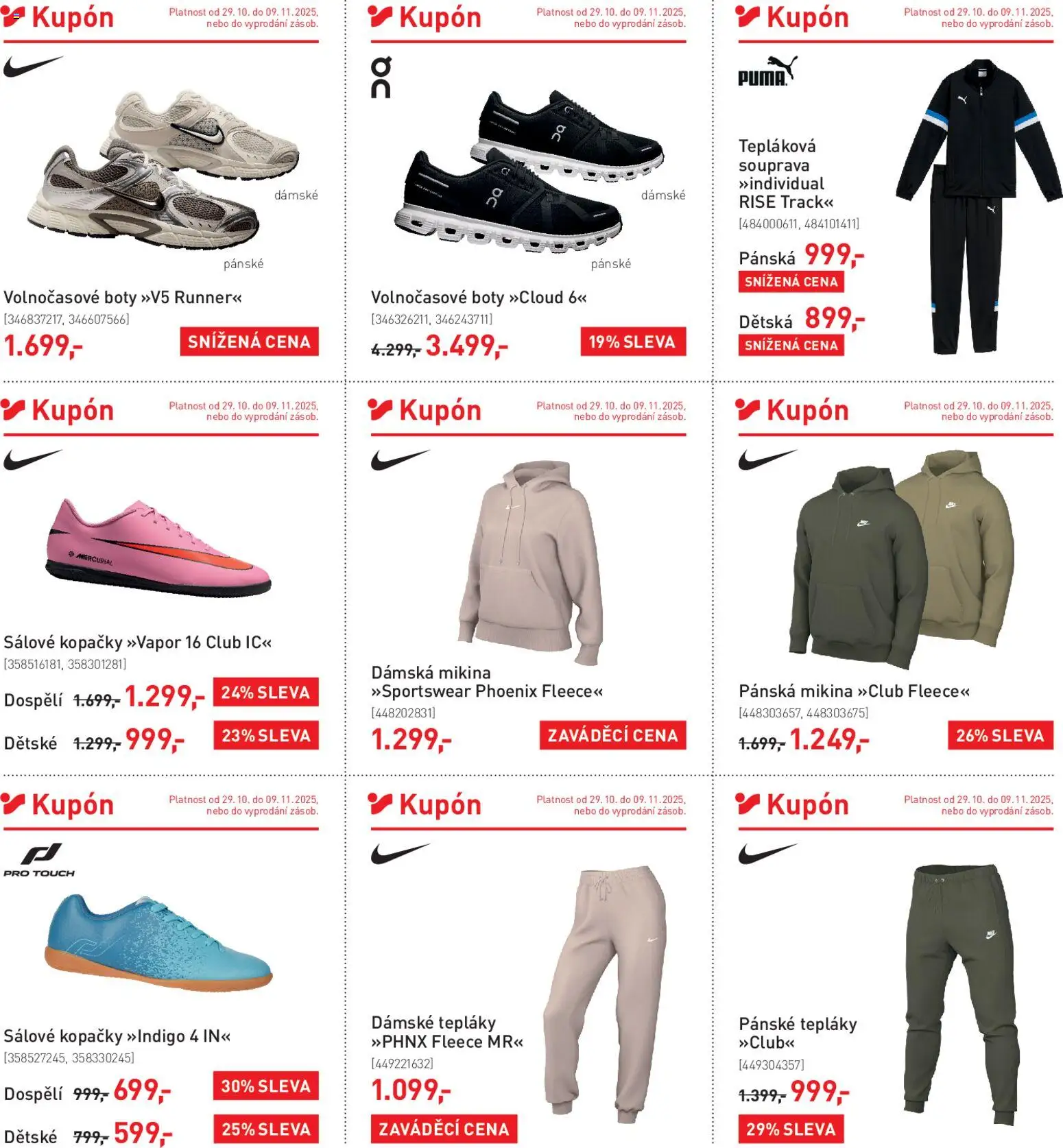 Intersport leták od 29.10.2025 | Strana: 4 | Produkty: Mikina, Tepláky, Boty