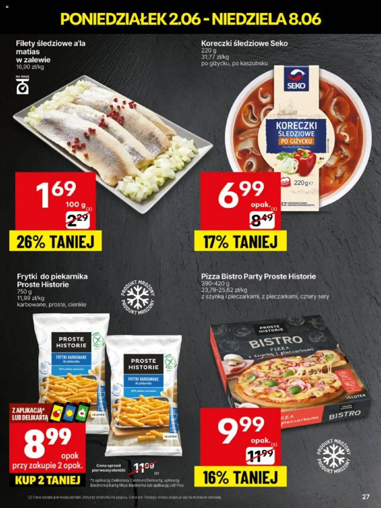Delikatesy Centrum Gazetka - Sklepy Własne od 02.06.2025 | Strona: 27 | Produkty: Szynka, Delikatesy, Sery, Frytki