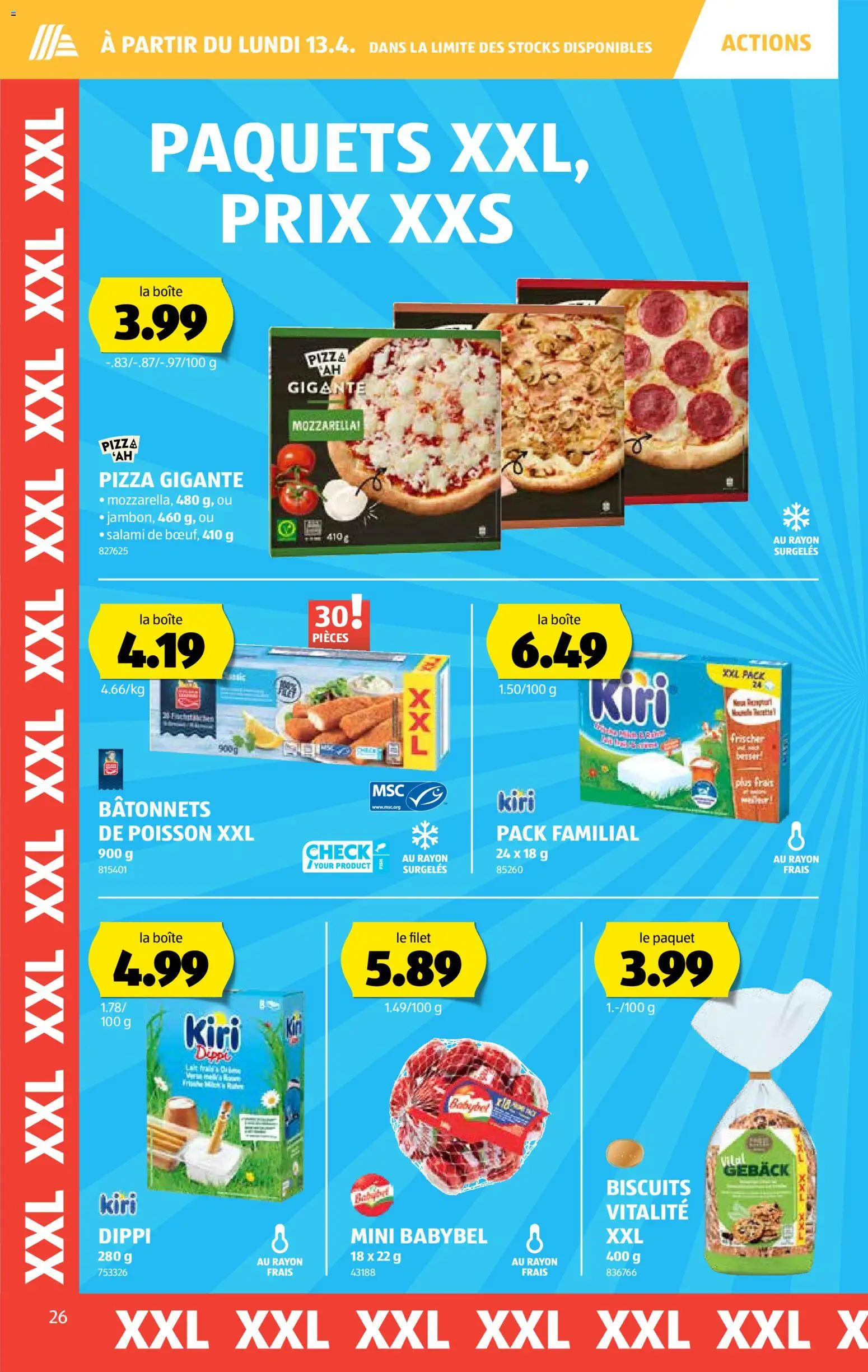 Aldi aktionen FR – gültig ab 09.04.2026 | Seite: 26 | Produkte: Salami, Pizza