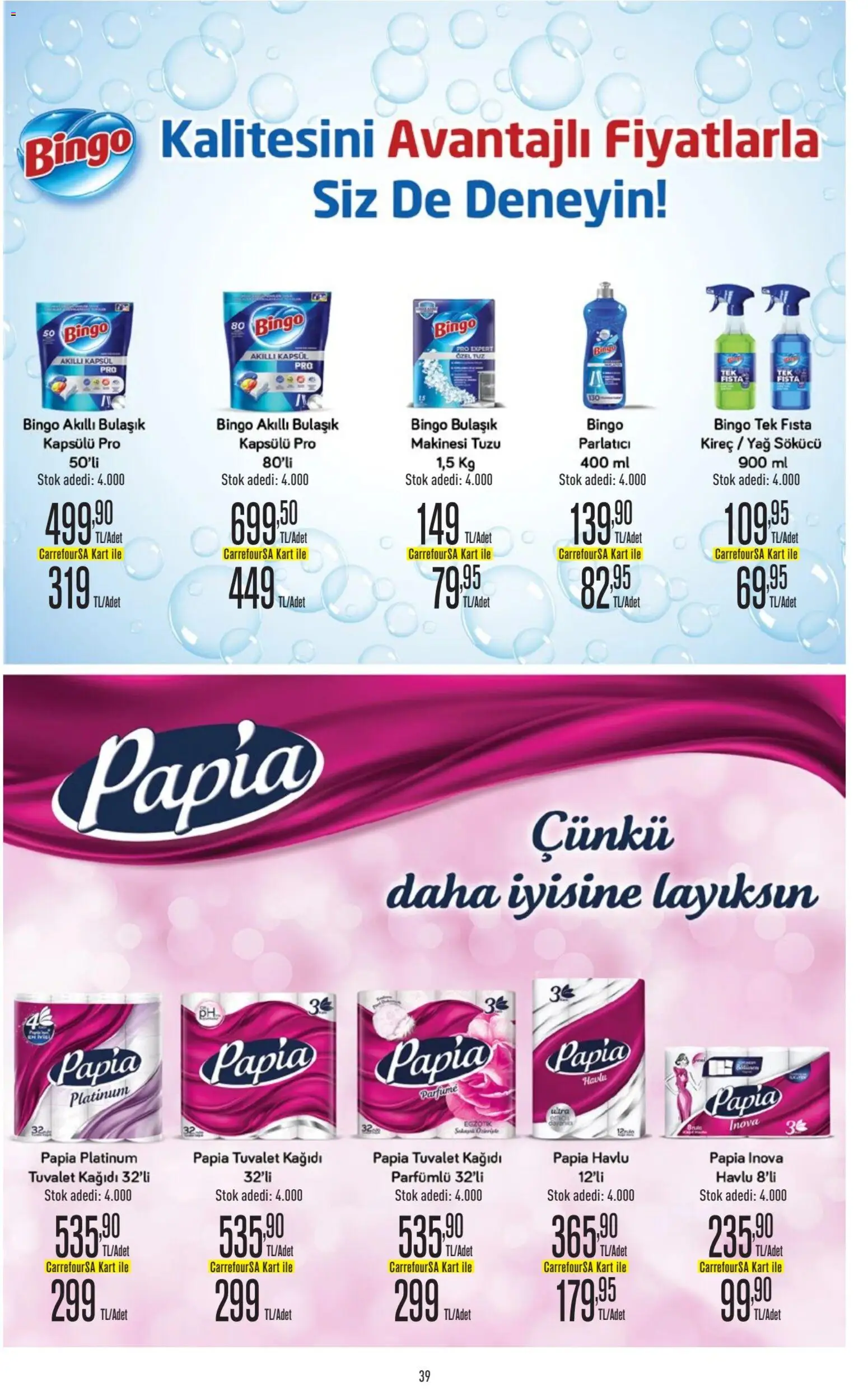 CarrefourSA Katalog - 04.12.2025 tarihinden itibaren geçerlidir | Sayfa: 38 | Ürünler: Tuvalet, Yağ sökücü, Tuz, Tuvalet kağıdı