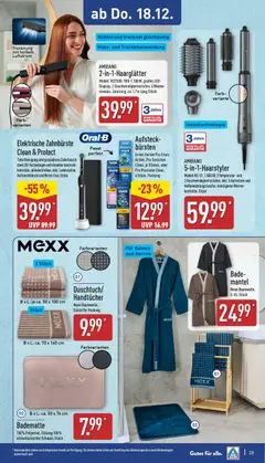 Aldi Prospekt 	 ab 15.12.2025 gültig | Seite: 24 | Produkte: Elektrische zahnbürste, Grat, Zahnbürste, Mantel