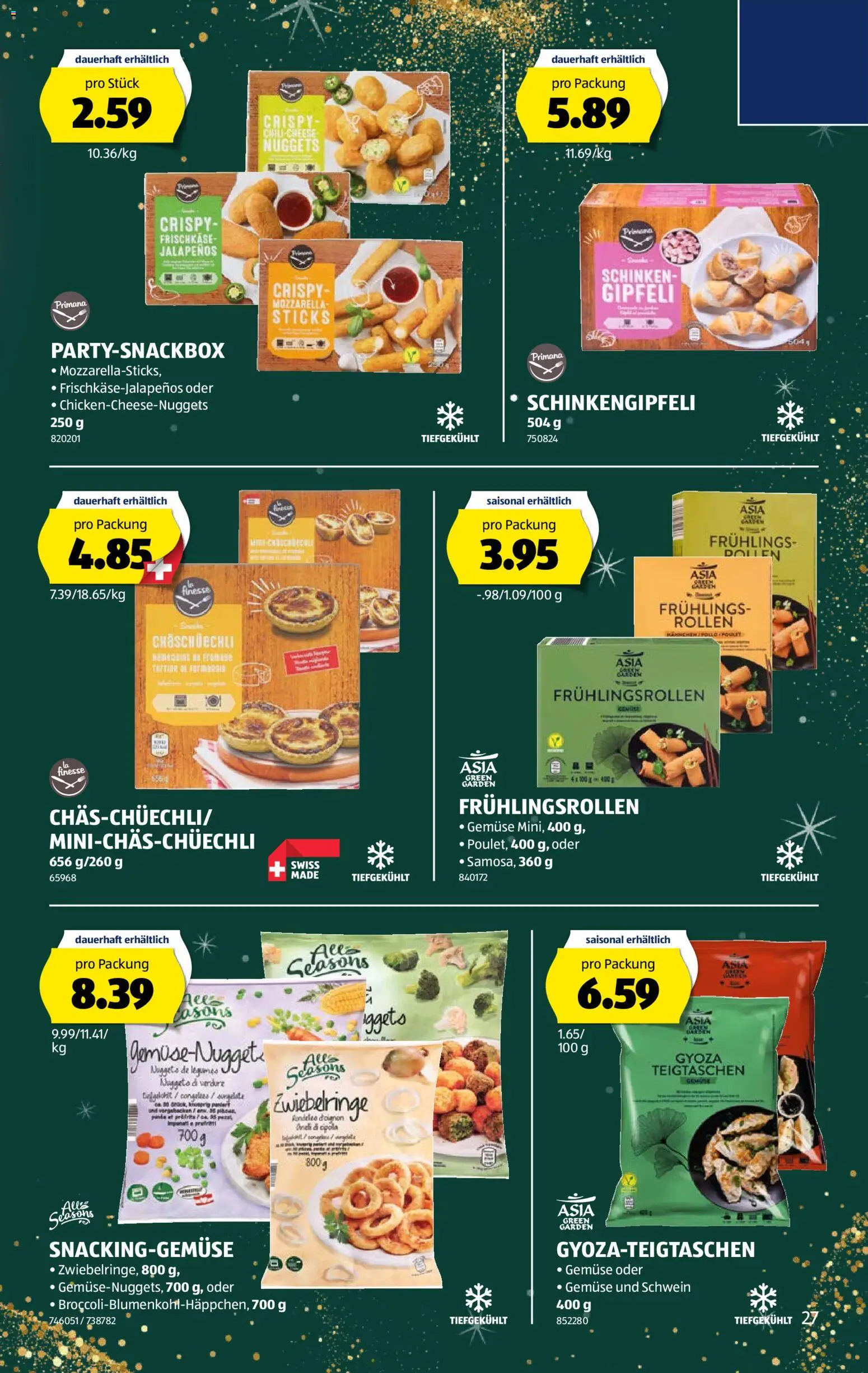 Aldi Aktionen – gültig ab 24.12.2025 | Seite: 27 | Produkte: Gipfeli, Schinken, Gemüse