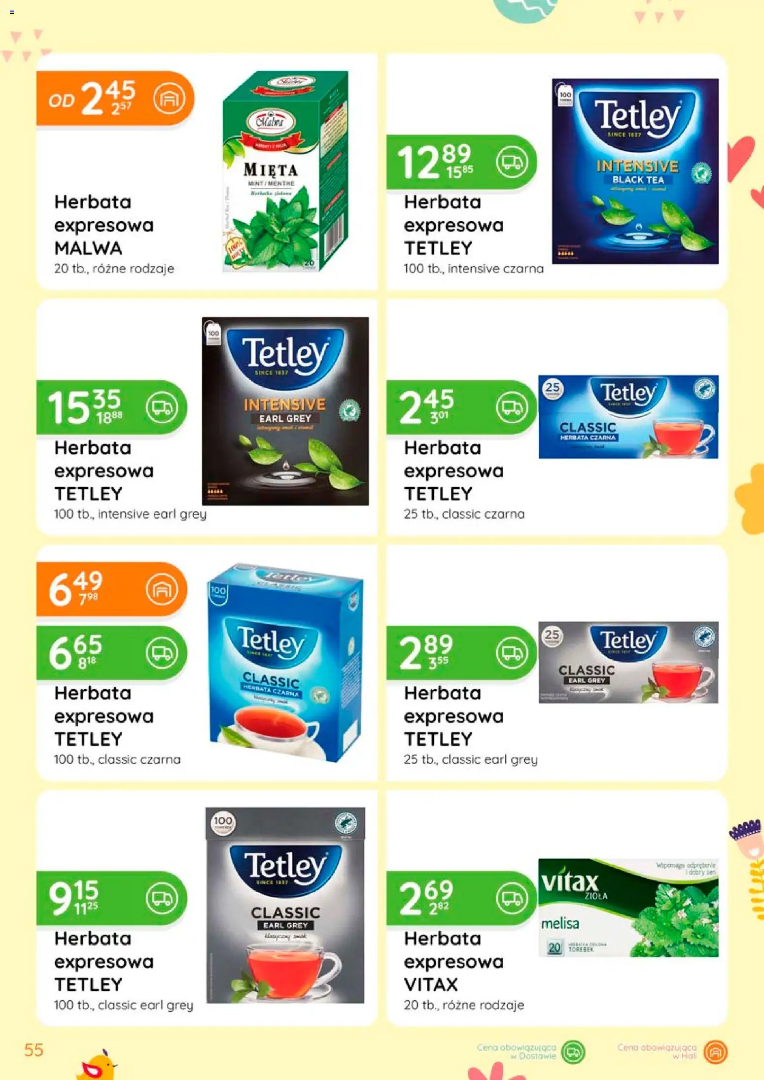 Eurocash gazetka - Oferta Produktowa od 05.03.2026 | Strona: 55 | Produkty: Mięta, Herbata, Melisa