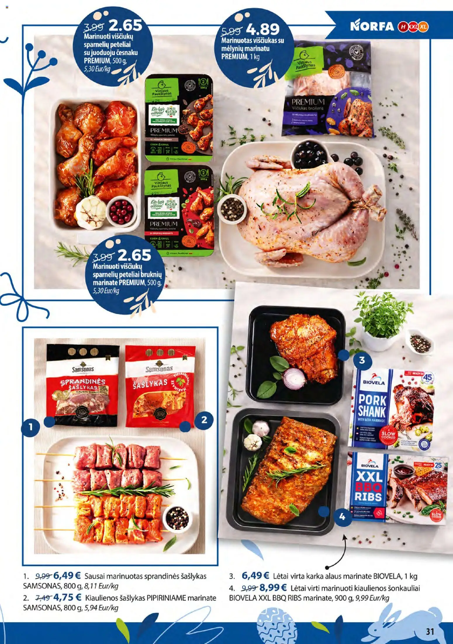 NORFA akcijos nuo 24.03.2026 | Puslapis: 31 | Prekių: Kiaulienos, Viščiukas
