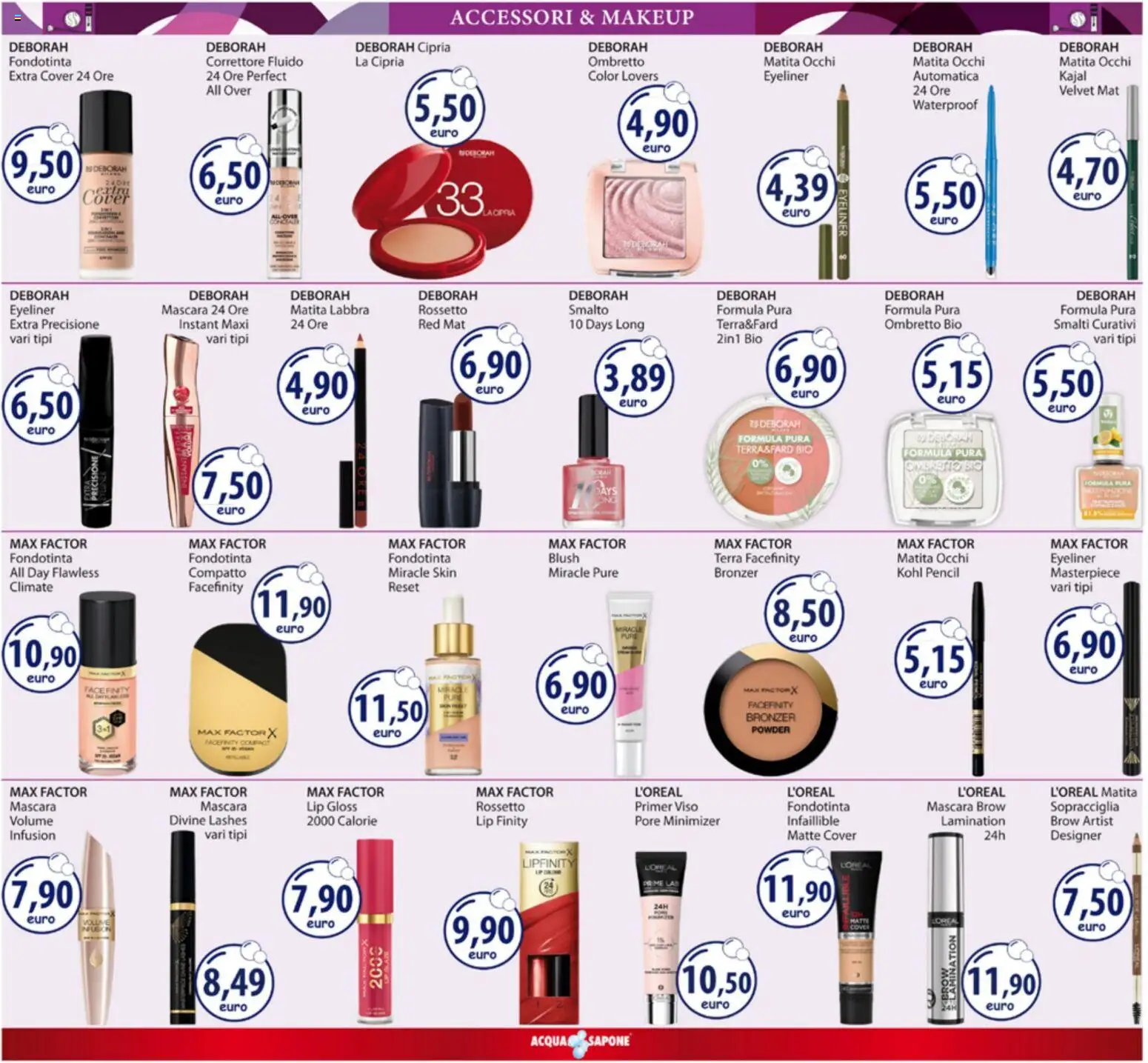 Volantino Acqua e Sapone del 01.12.2025 | Pagina: 4 | Prodotti: Mascara, Ombretto, Correttore, Terra