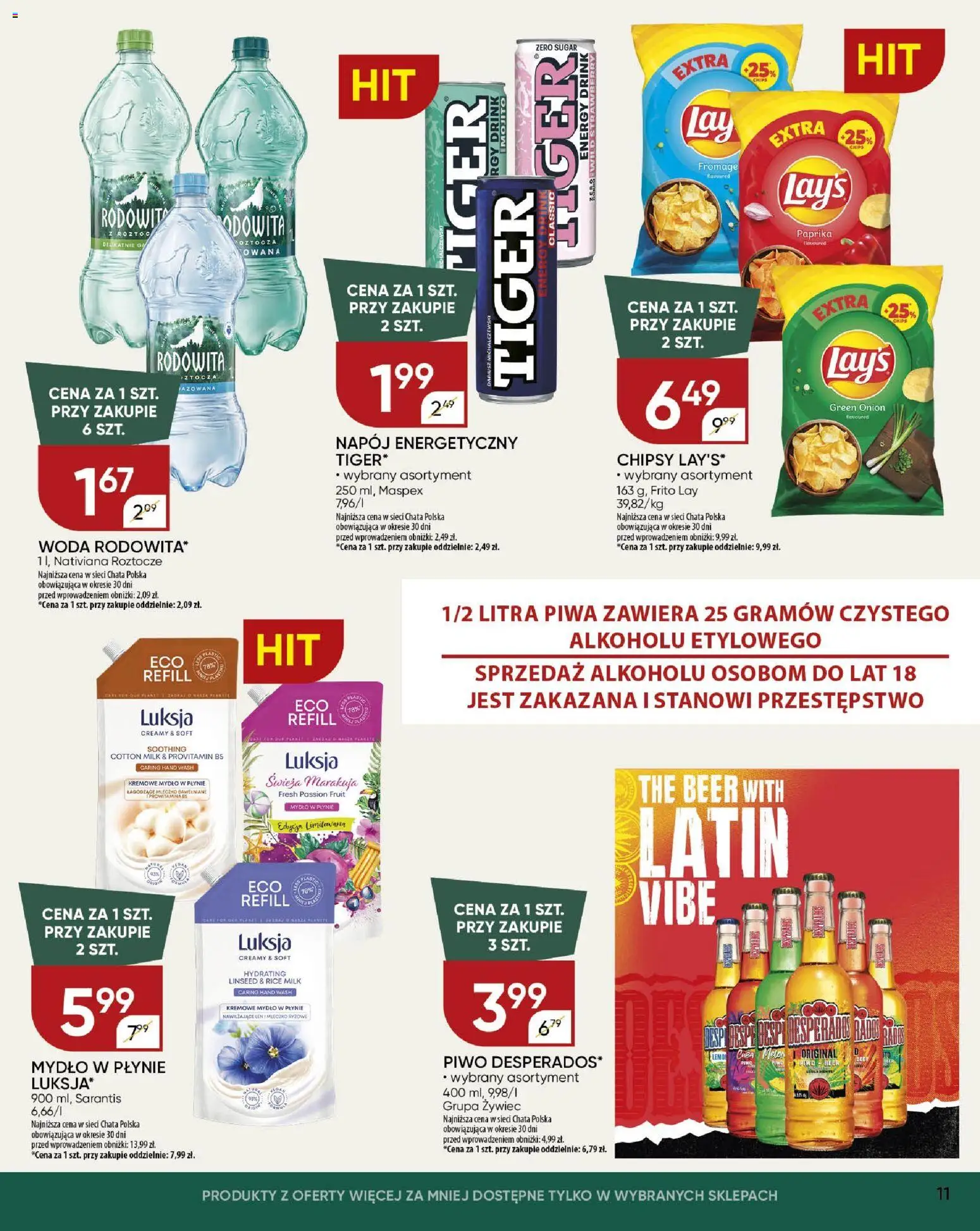 Chata Polska Gazetka od 29.12.2025 | Strona: 11 | Produkty: Kremowe mydło w płynie, Por, Mydło, Woda