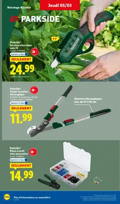 LIDL - Prévisualisation de ParksideⓇ Sécateur électrique sans fil, L'unité. n°495965 valide à partir de 05.03.2026 | Page: 36