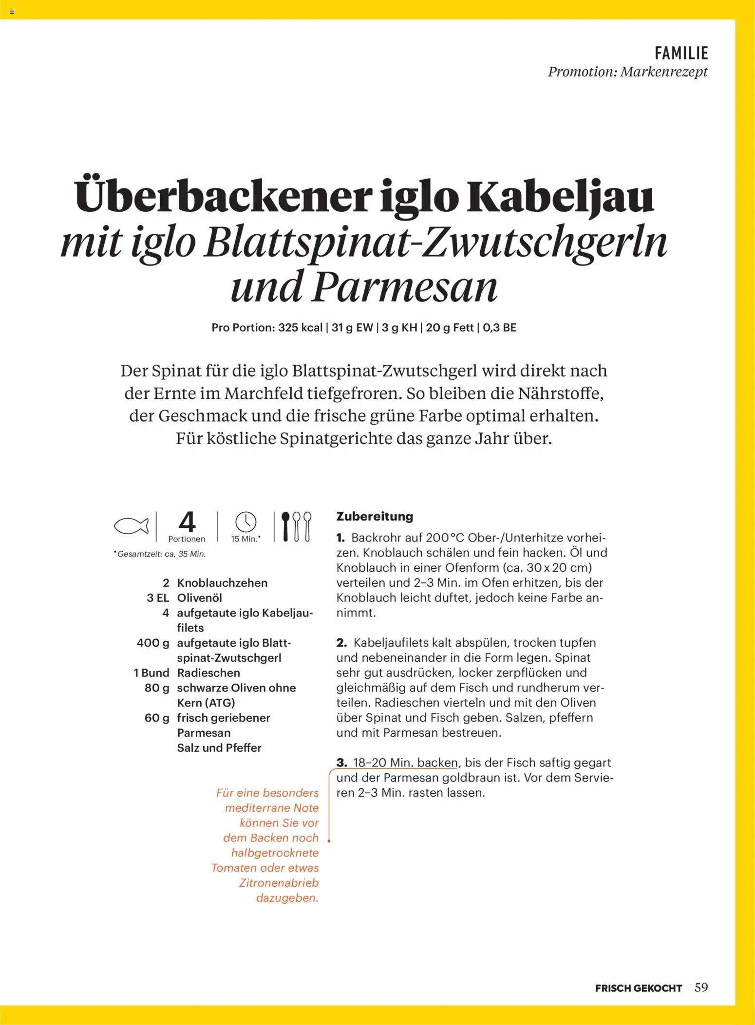 Billa  Frisch Gekocht gültig ab 01.03.2026 | Seite: 57 | Produkte: Salz, Knoblauch, Szeder, Öl