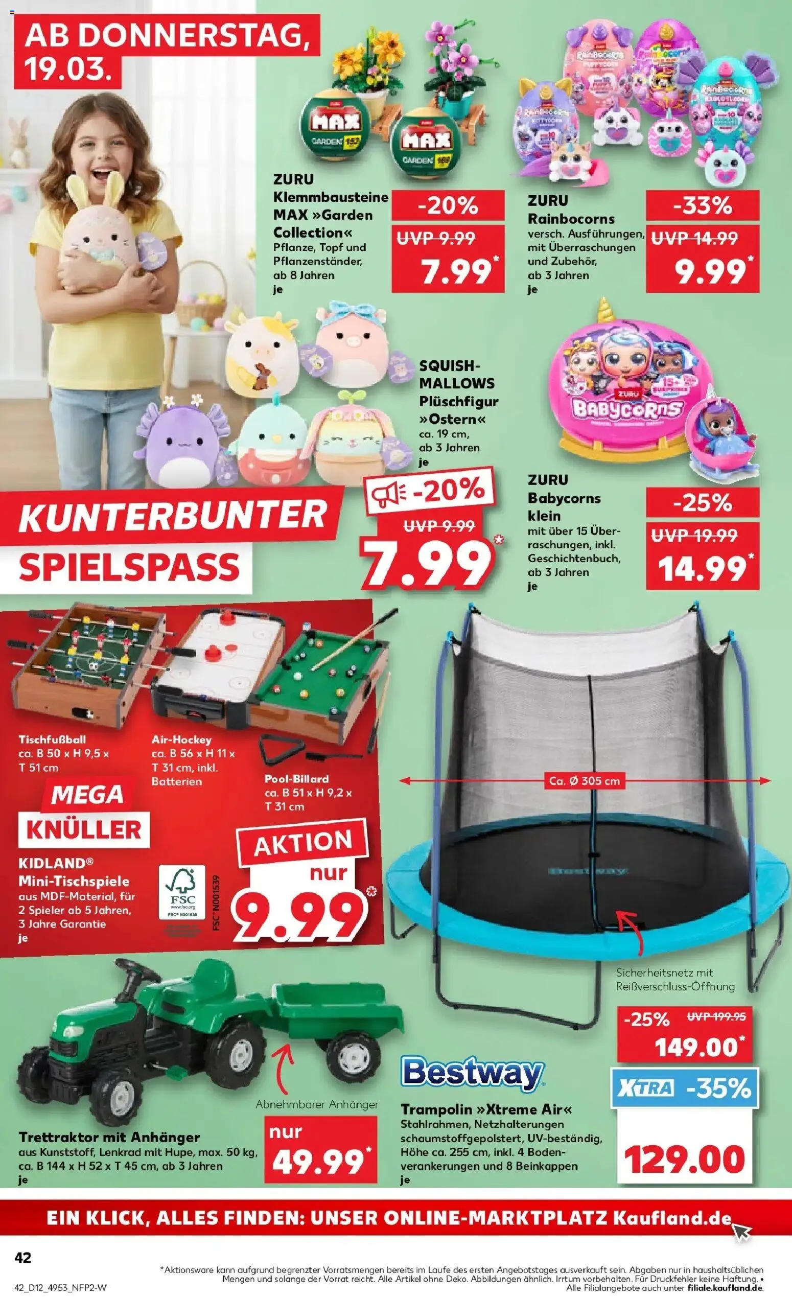 Kaufland Prospekt Hamm	 – gültig ab 19.03.2026 | Seite: 42 | Produkte: Batterien, Trampoline