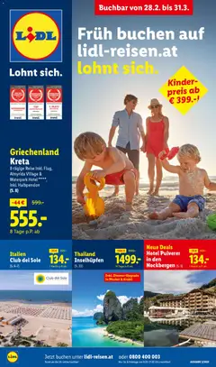 Lidl Februar/März Reise - Highlights ab 28.02.2026 gültig