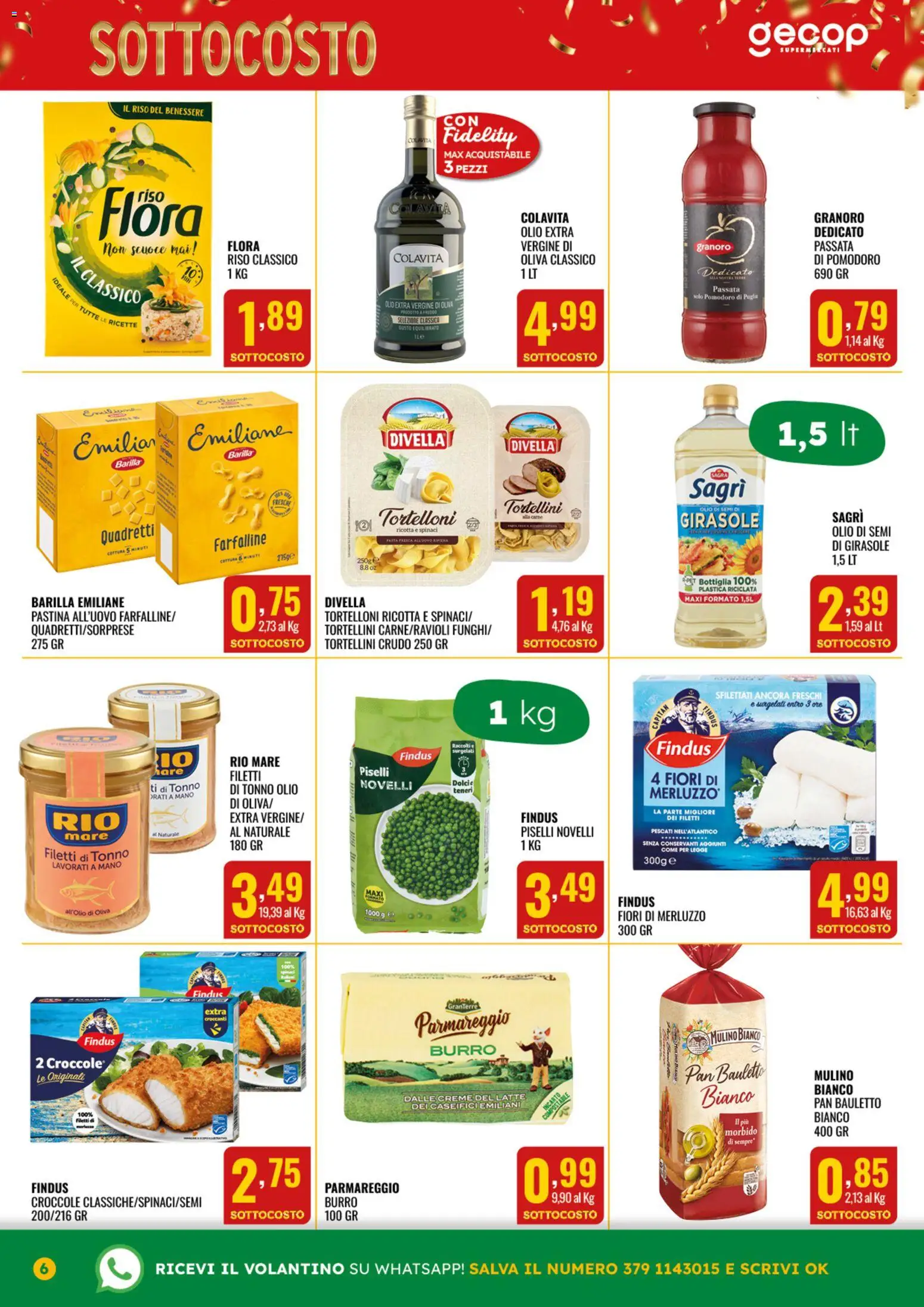 Volantino GECOP del 27.12.2025 | Pagina: 6 | Prodotti: Burro, Tonno, Ricotta, Tortelloni