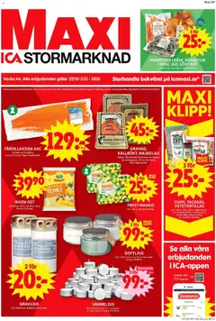 ICA Maxi - Trelleborg - Förhandsvisning av reklamblad från butik ICA Maxi aktuell från 27.10.2025