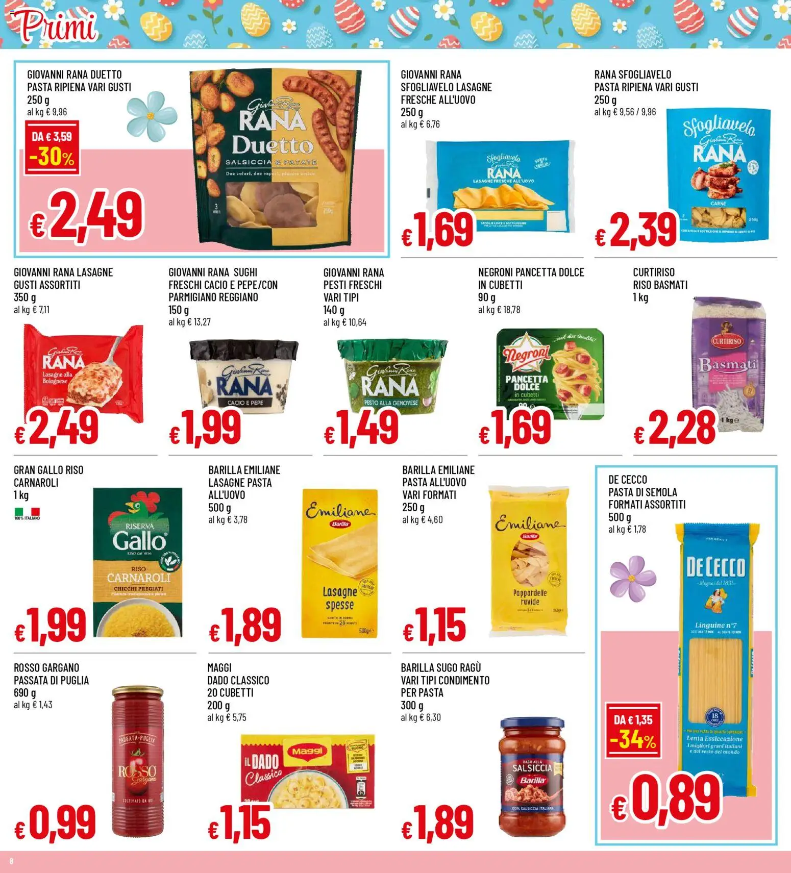Volantino Galassia del 23.03.2026 | Pagina: 8 | Prodotti: Riso, Pasta, Pesto, Ragú