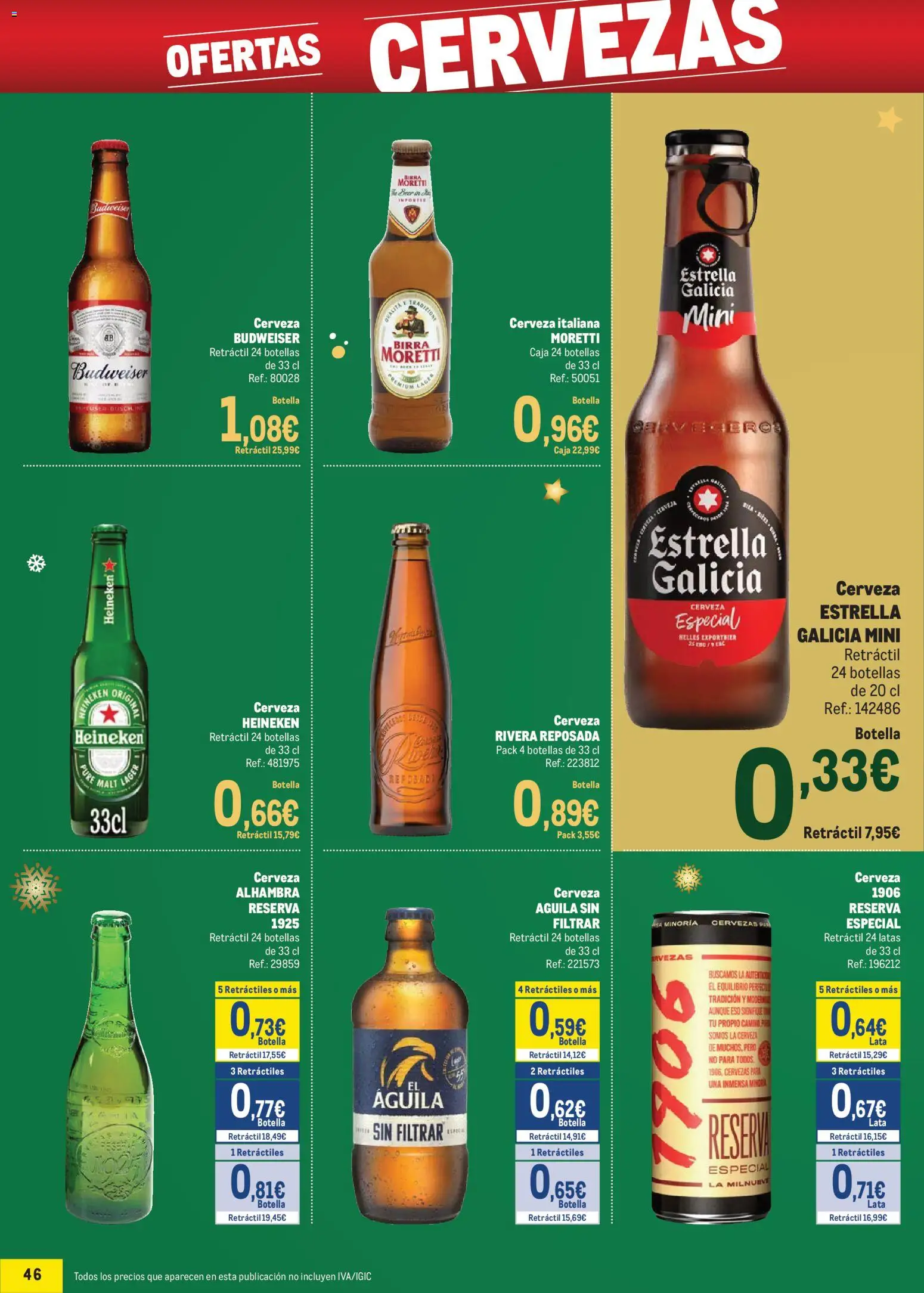 Makro - Precios Especial Levante │ válido desde el 09.12.2025 | Página: 46 | Productos: Cerveza, Σπανάκι, Caja