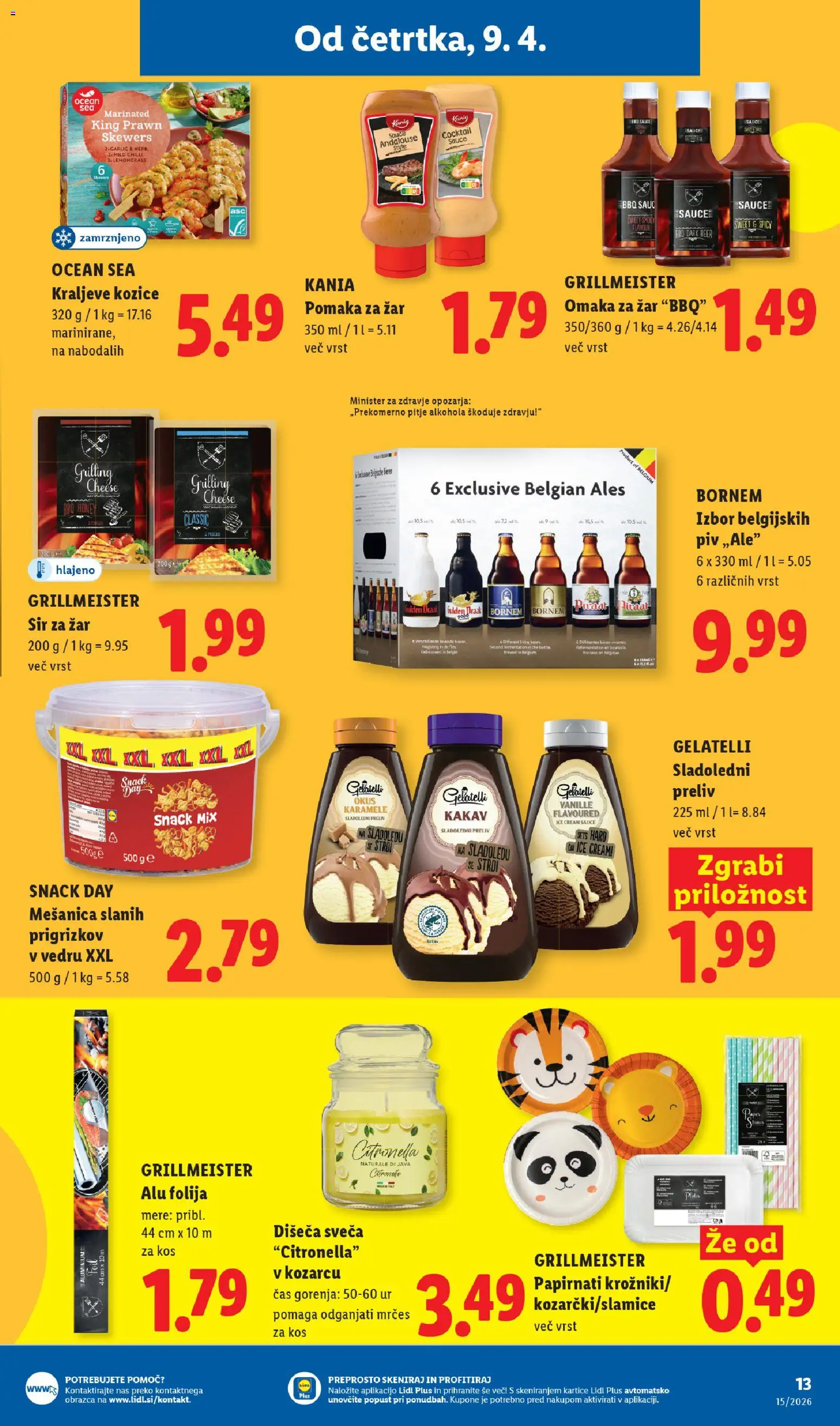 Novi Lidl katalog ponudbe – veljaven od 09.04.2026 | Stran: 21 | Izdelki: Zar, Kozice, Karamele, Folija