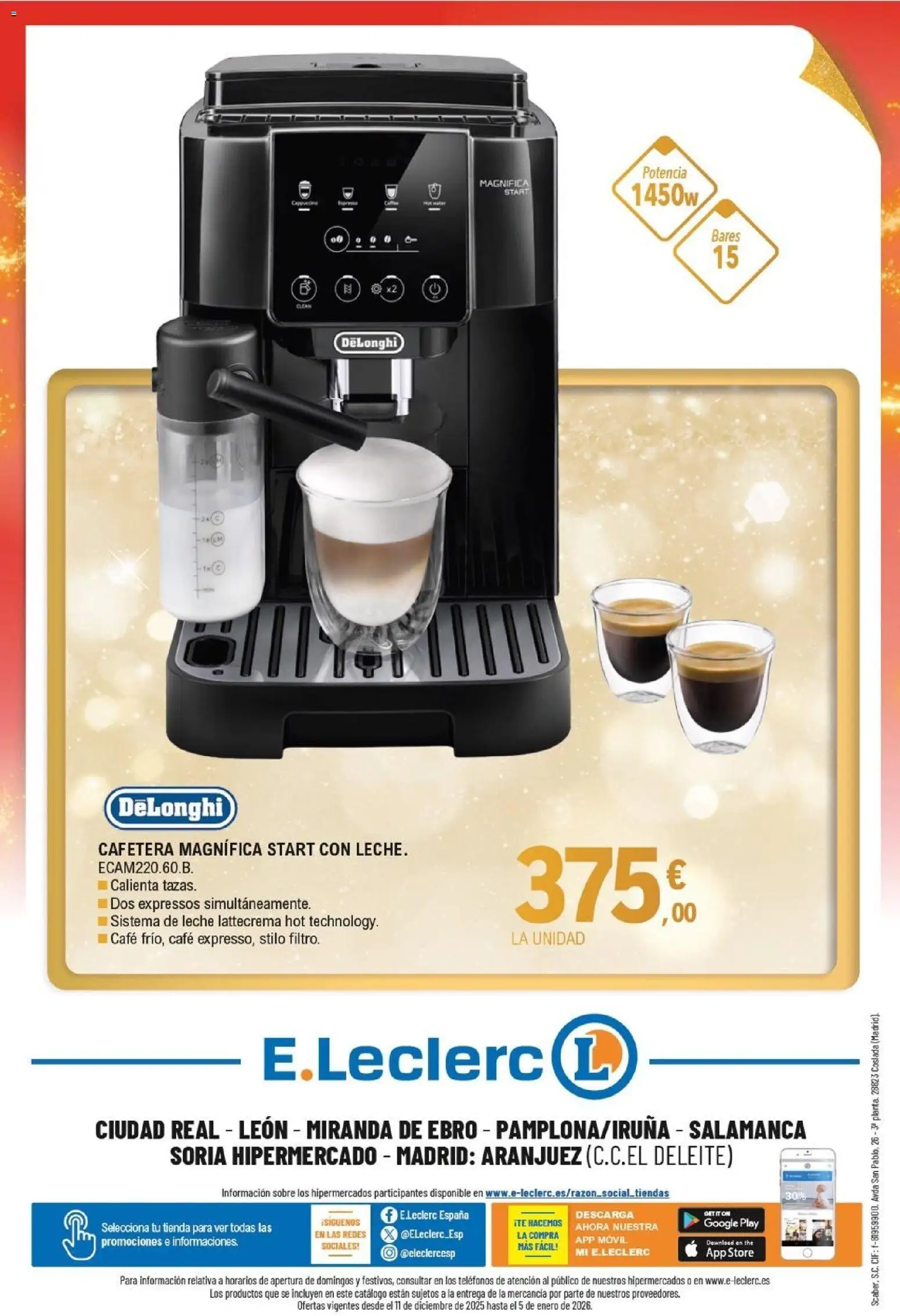 E.Leclerc folleto │ válido desde el 03.12.2025 | Página: 48 | Productos: Leche, Café, Cafetera
