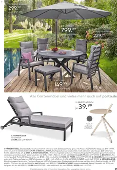 Porta! Gartenmöbel Katalog ab 01.03.2026 gültig | Seite: 21 | Produkte: Beistelltisch, Esstisch, Gartenmöbel, Korb