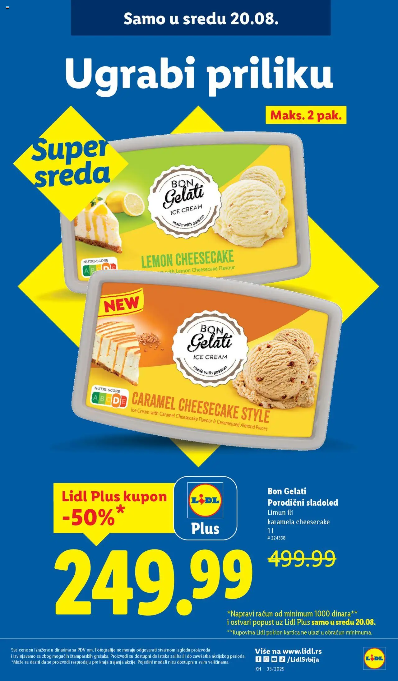 Lidl katalog - važi od 14.08.2025 | Strana: 51 | Proizvode: Sladoled, Cheesecake, Limun