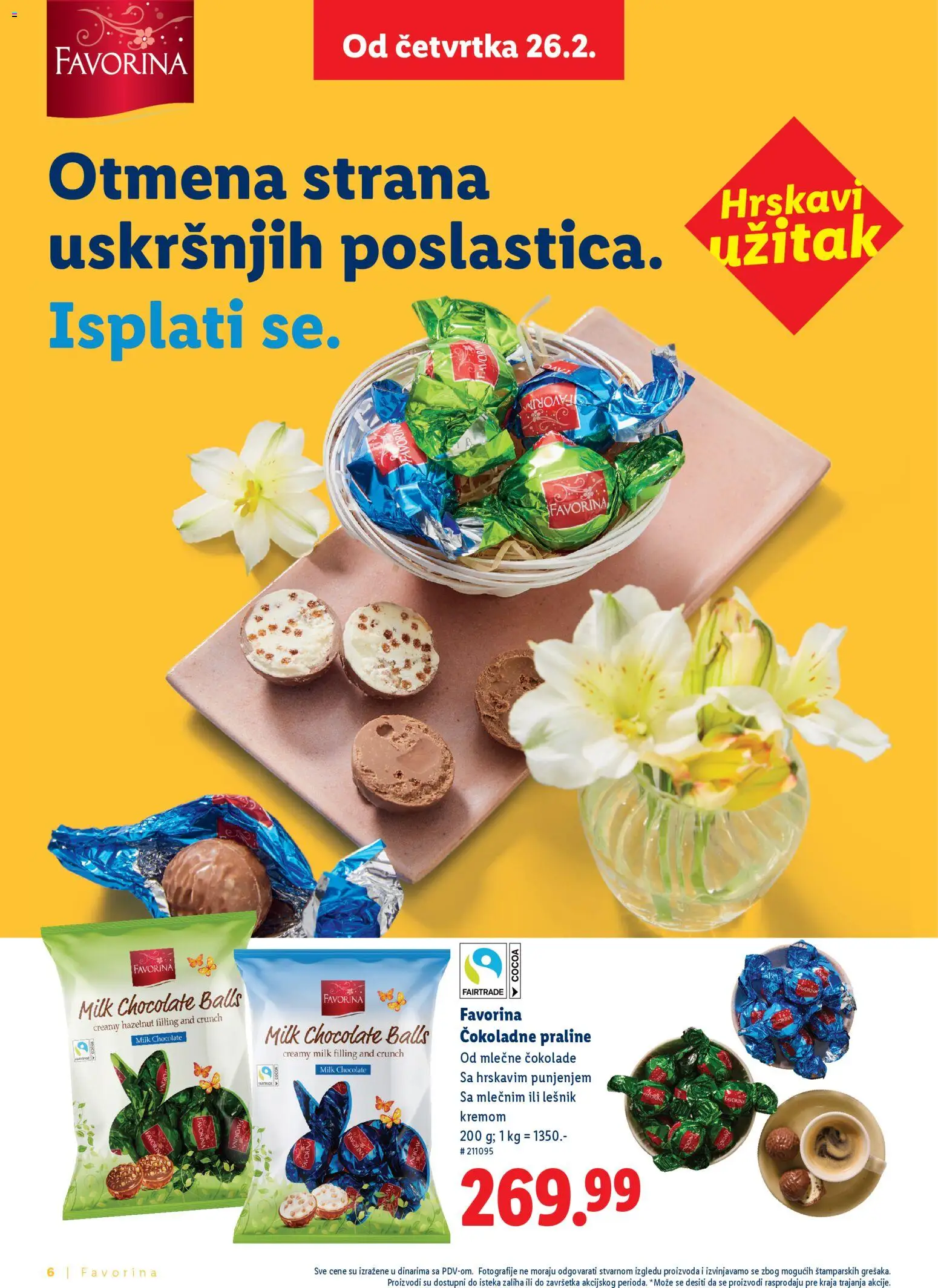 Lidl katalog - važi od 26.02.2026 | Strana: 6 | Proizvode: Lešnik, Praline