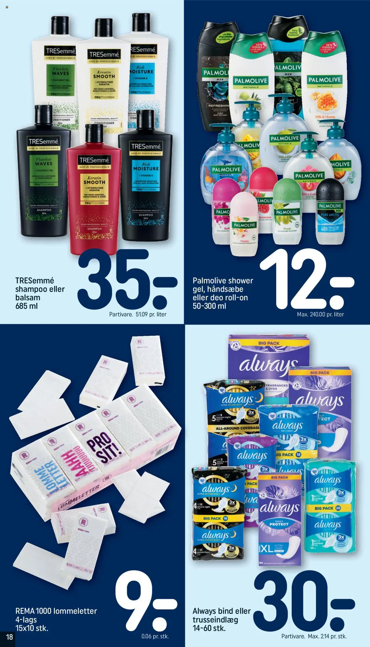 Rema 1000 Tilbudsavis gyldig fra 29.06.2025 | Side: 18 | Produkter: Shampoo, Balsam, Deodorant
