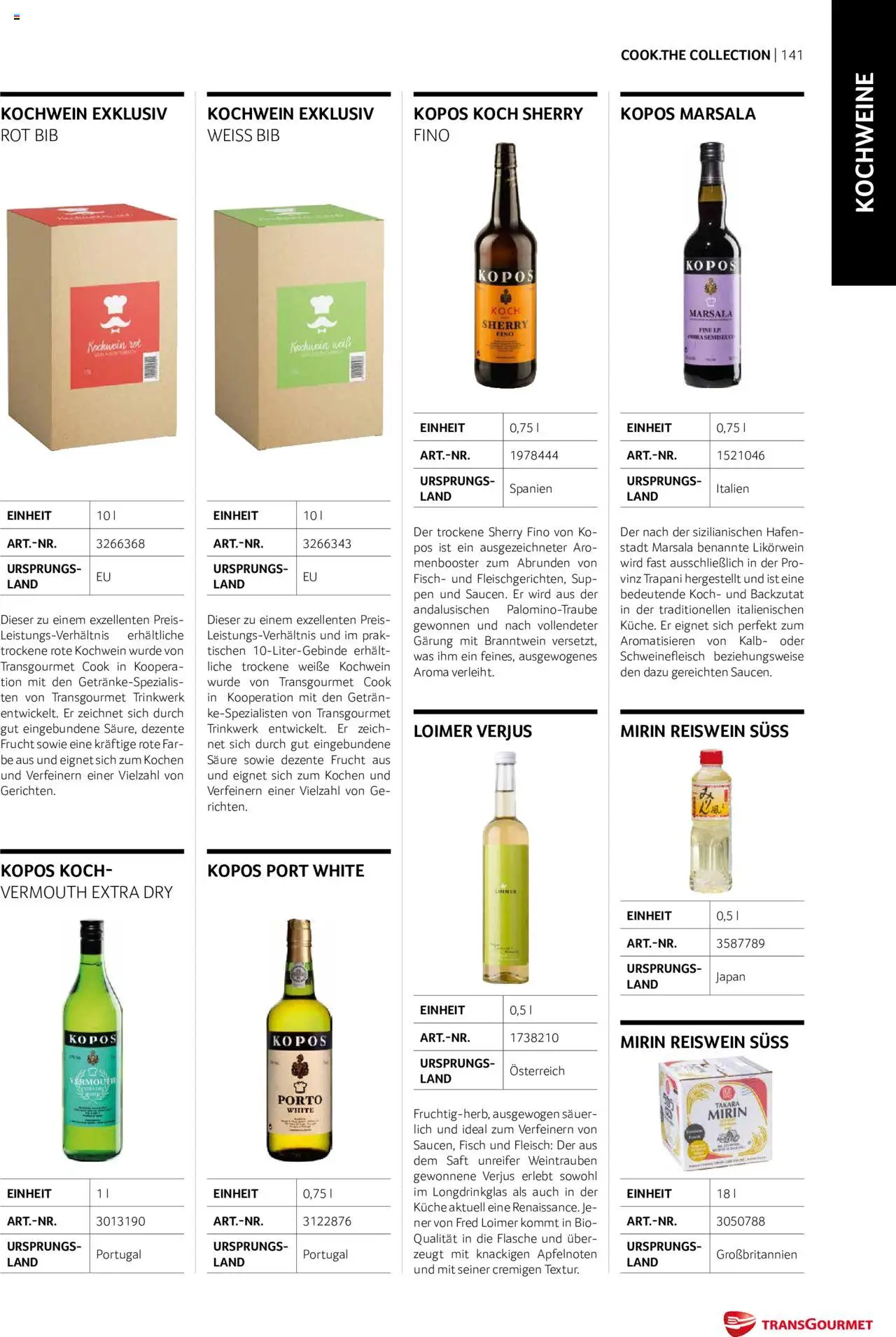 Transgourmet Cook Look-Book gültig ab 01.09.2023 | Seite: 141 | Produkte: Weintrauben, Saft, Schweinefleisch, Fisch