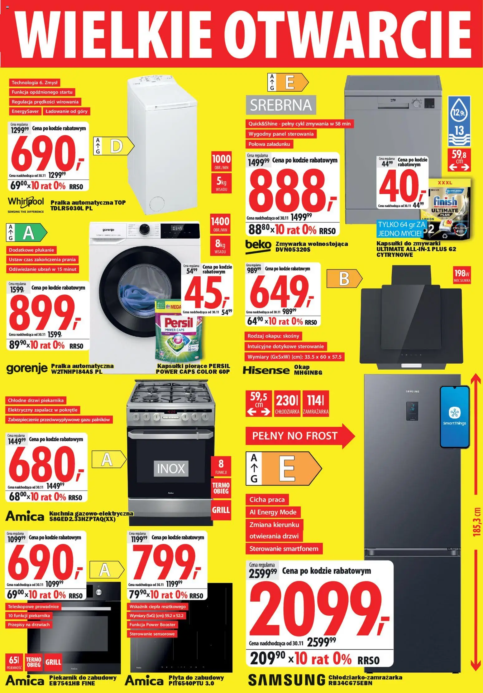 Mediaexpert Gazetka - Wielkie otwarcie Rzeszów od 20.11.2025 | Strona: 7 | Produkty: Top, Persil, Pralka, Okap