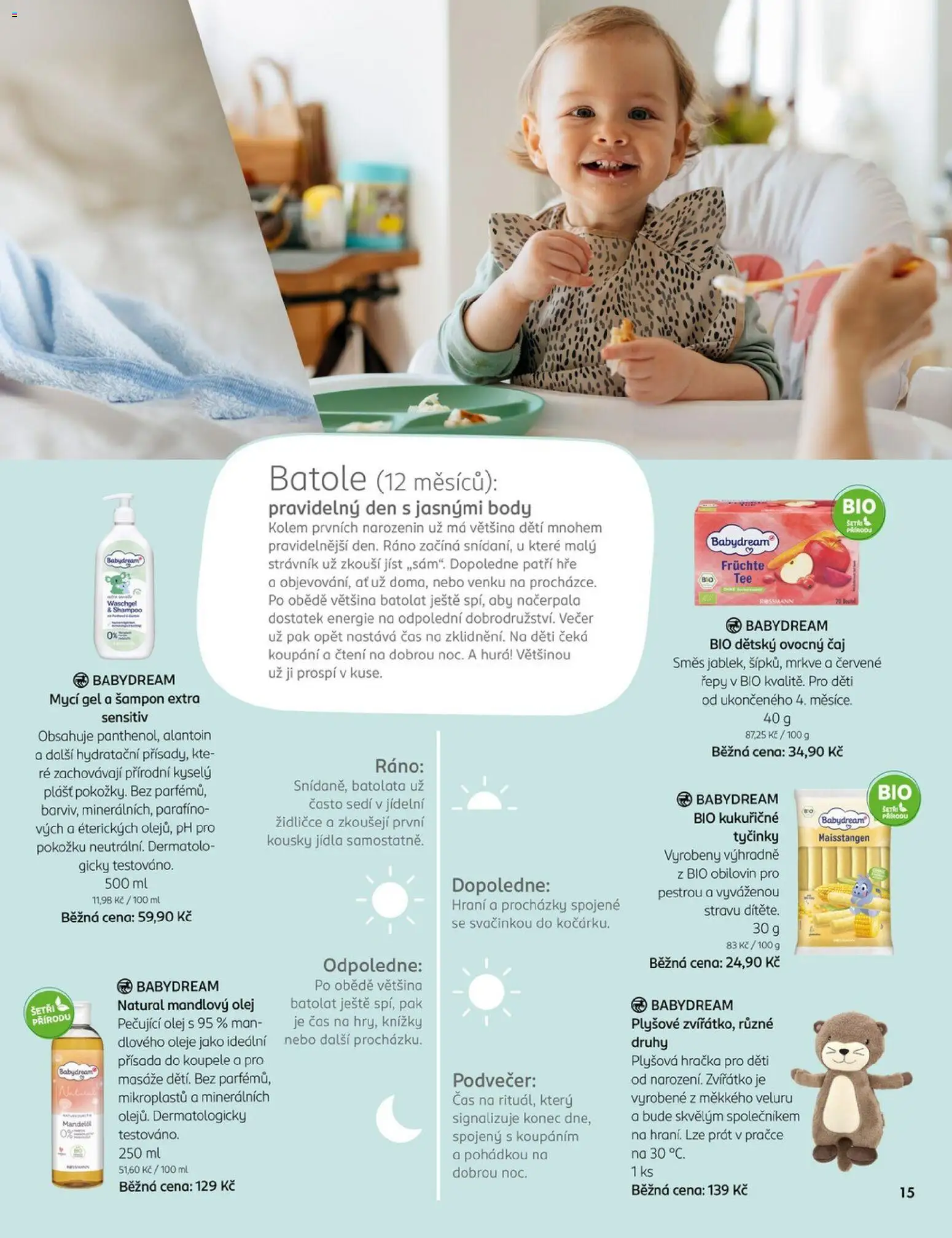 Rossmann magazín od 08.10.2025 | Strana: 15 | Produkty: Oleje, Čaj, Tyčinky, Šampon