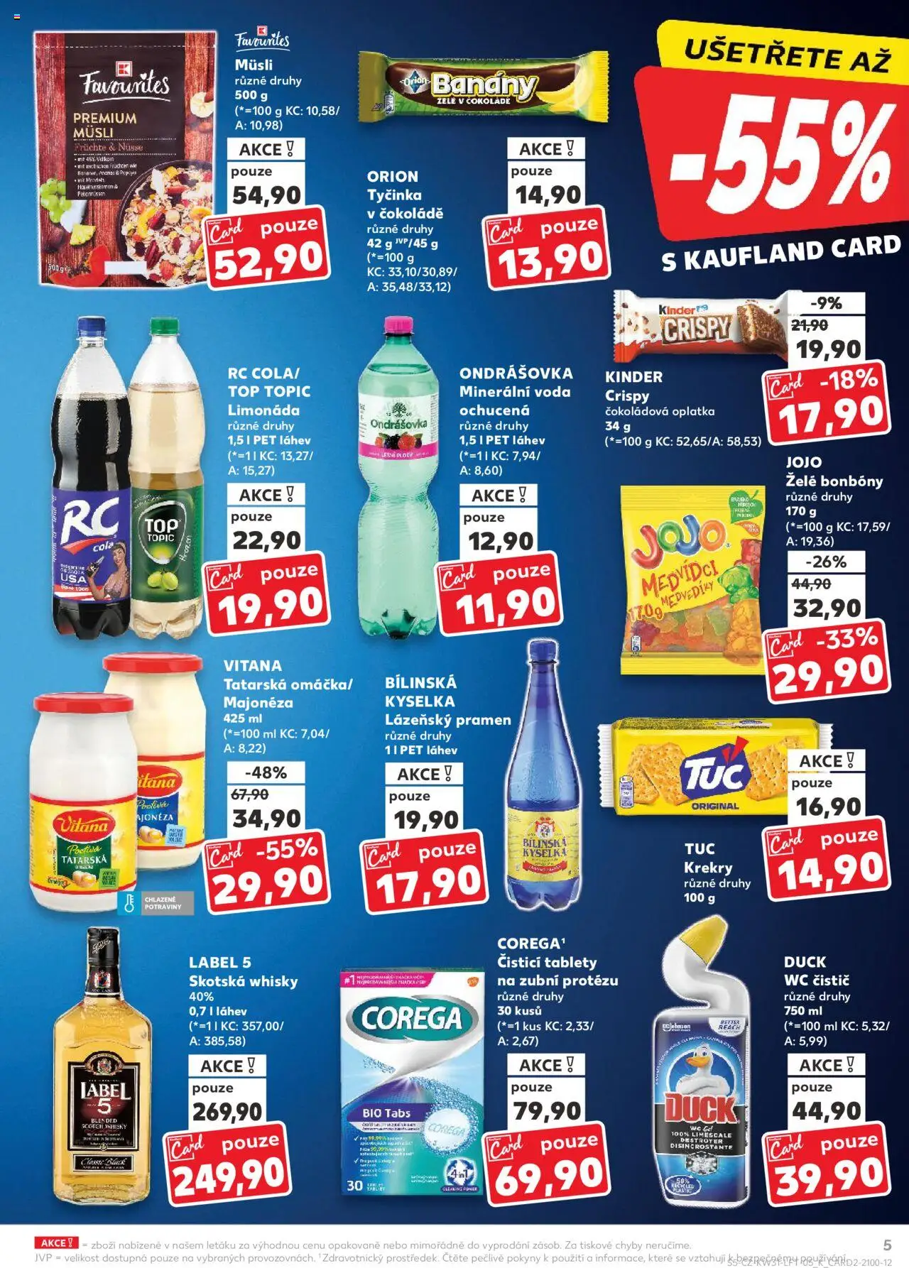 Kaufland leták - Plzeň Bory od 30.07.2025 | Strana: 5 | Produkty: Jojo, Limonáda, Majonéza, Wc