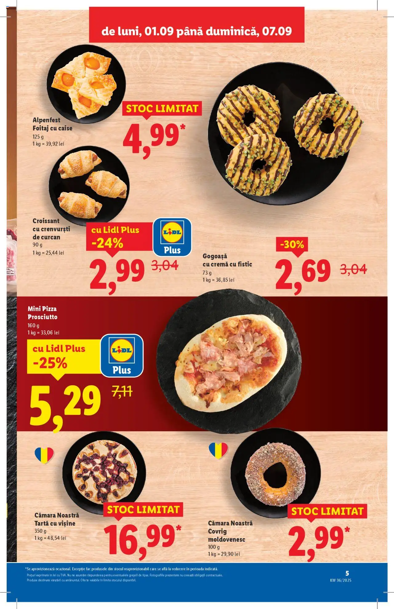 Catalog Lidl – valabil de la 01.09.2025 | Pagină: 5 | Produse: Crenvurști, Pizza, Fistic, Ahtapot