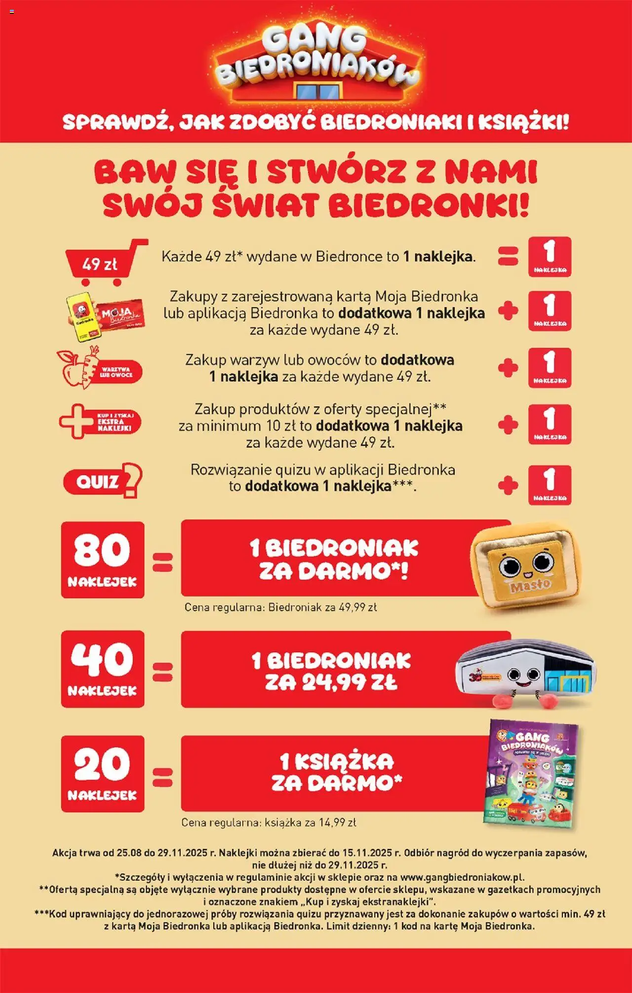 Biedronka gazetka - Oferta w tym tygodniu od 25.09.2025 | Strona: 51 | Produkty: Karta, Książki, Warzywa, Owoce