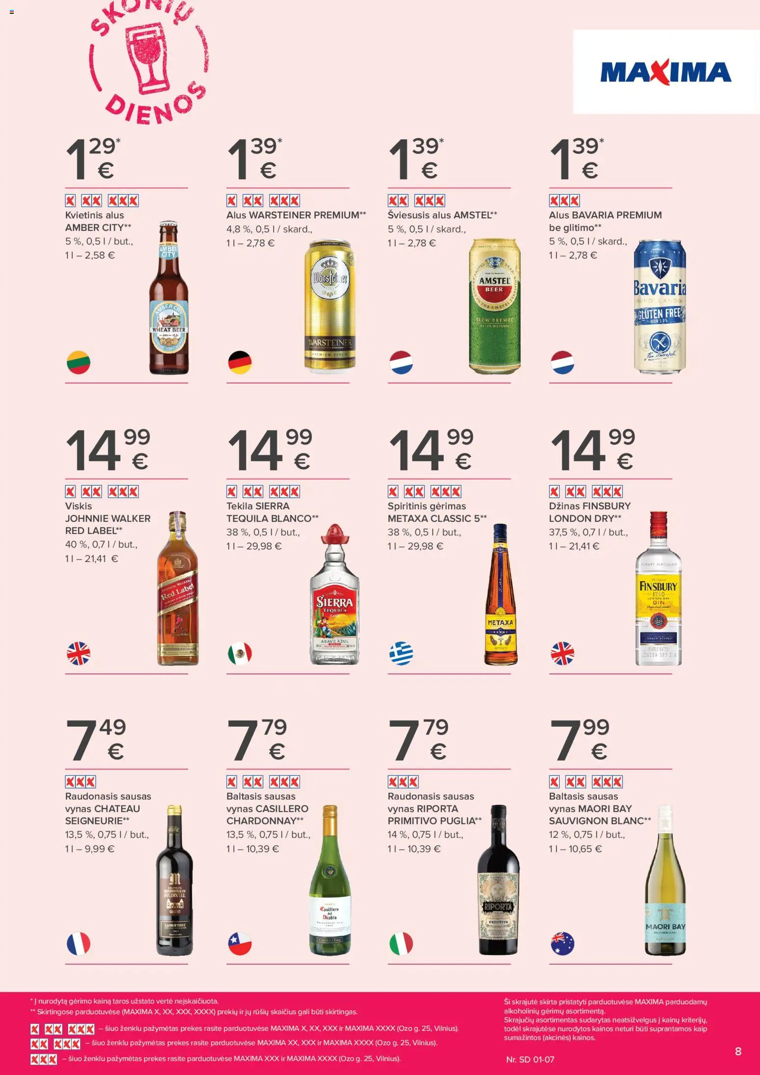 MAXIMA akcijos nuo 18.12.2025 | Puslapis: 8 | Prekių: Viskis, Vynas, Alus, Džinas