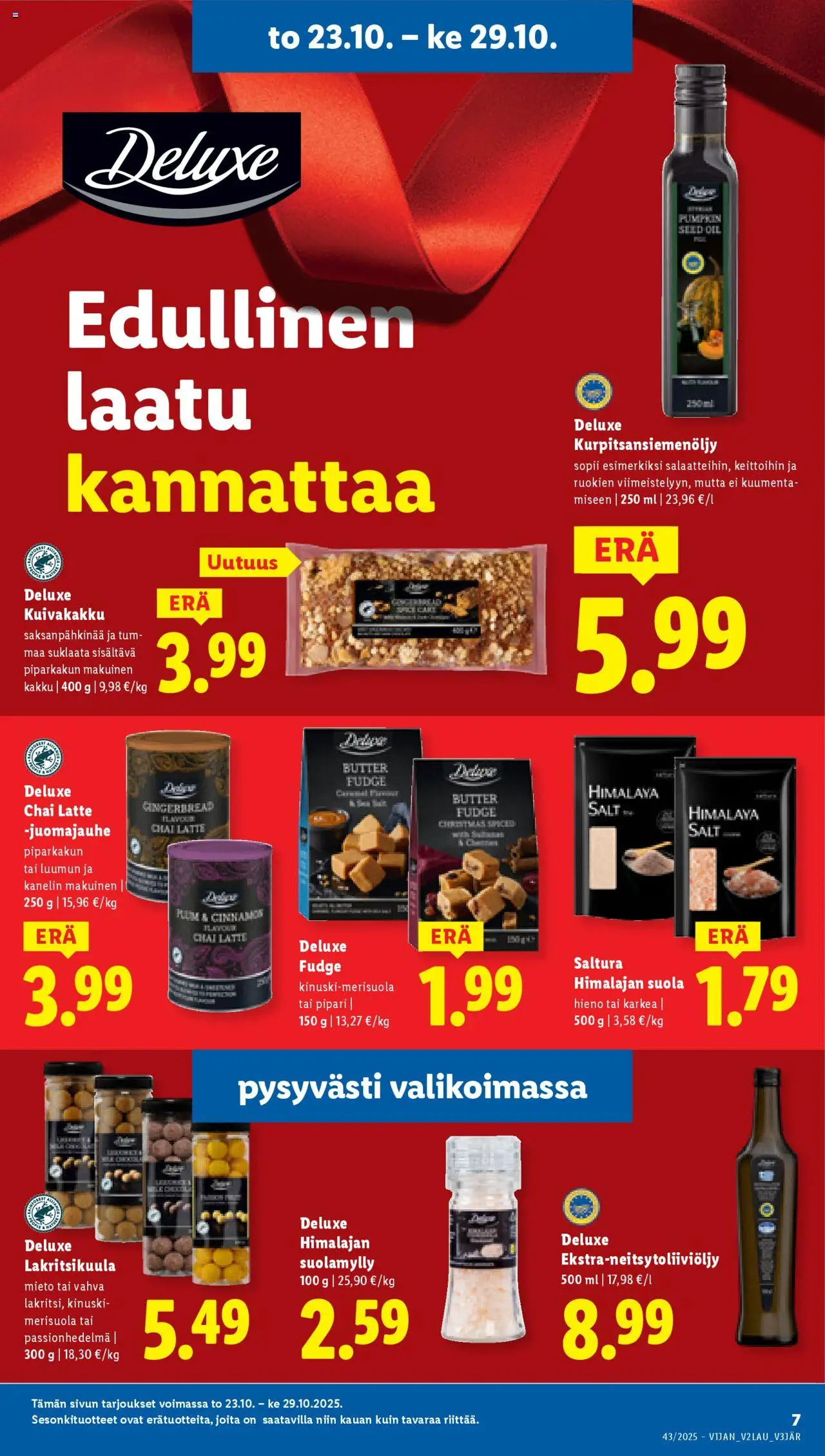 Lidl tarjoukset – voimassa 23.10.2025 alkaen | Sivu: 9 | Tuotteet: Pampers, Passionhedelmä, Suola
