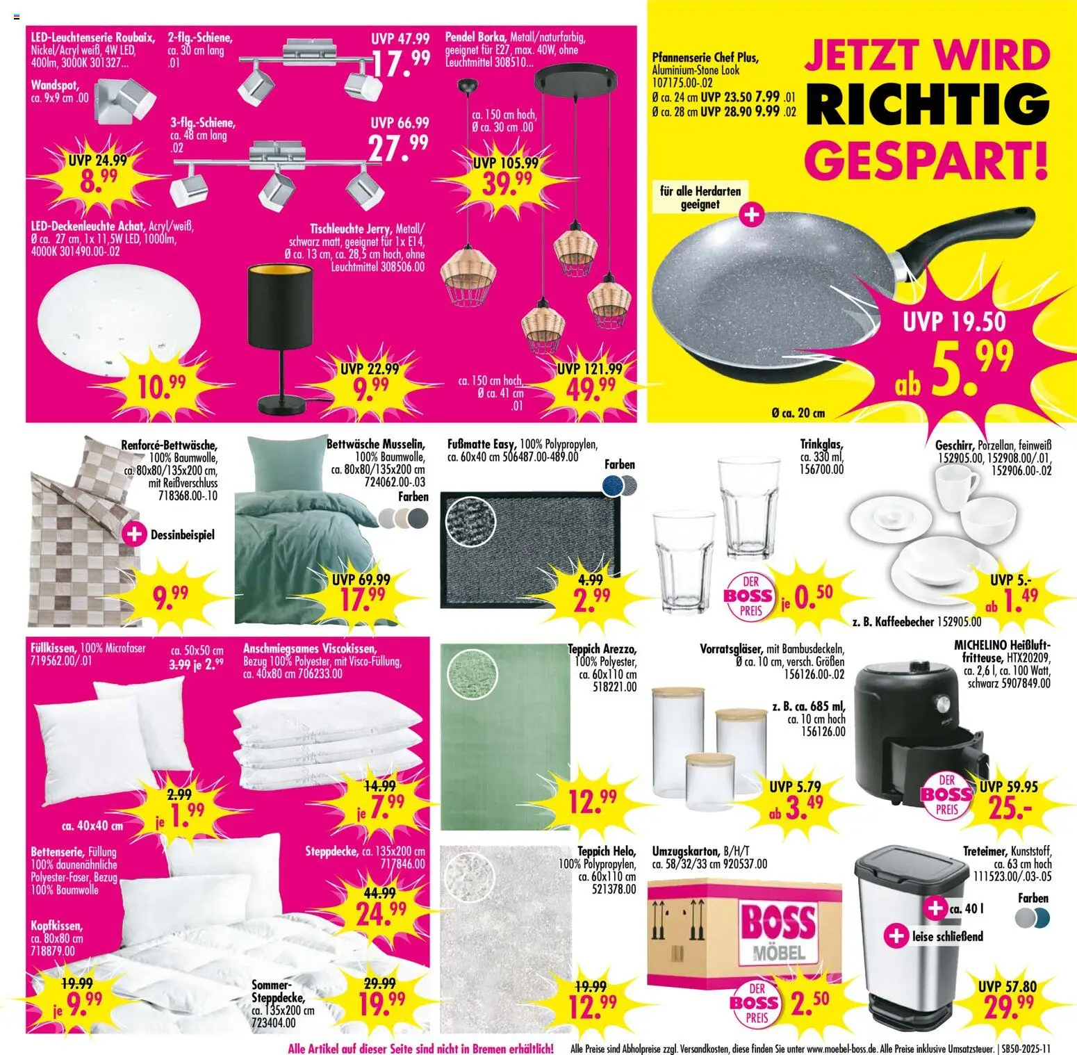 SB Möbel Boss Prospekt Gera	 – gültig ab 06.12.2025 | Seite: 11 | Produkte: Bettwäsche, Teppich, Fußmatte