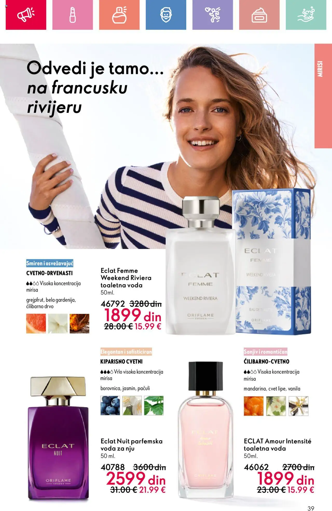 Oriflame katalog - važi od 03.08.2025 | Strana: 39 | Proizvode: Toaletna voda, Voda