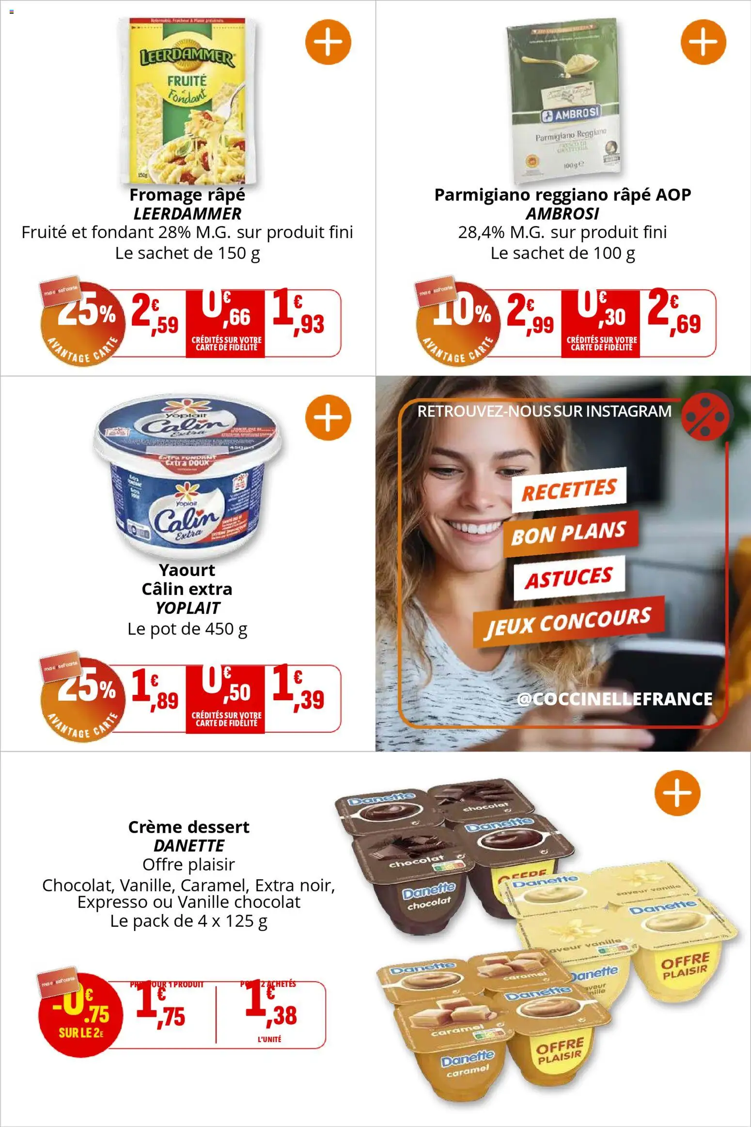 {H1} | Page: 10 | Produits: Fromage râpé, Yaourt, Jeux, Crème