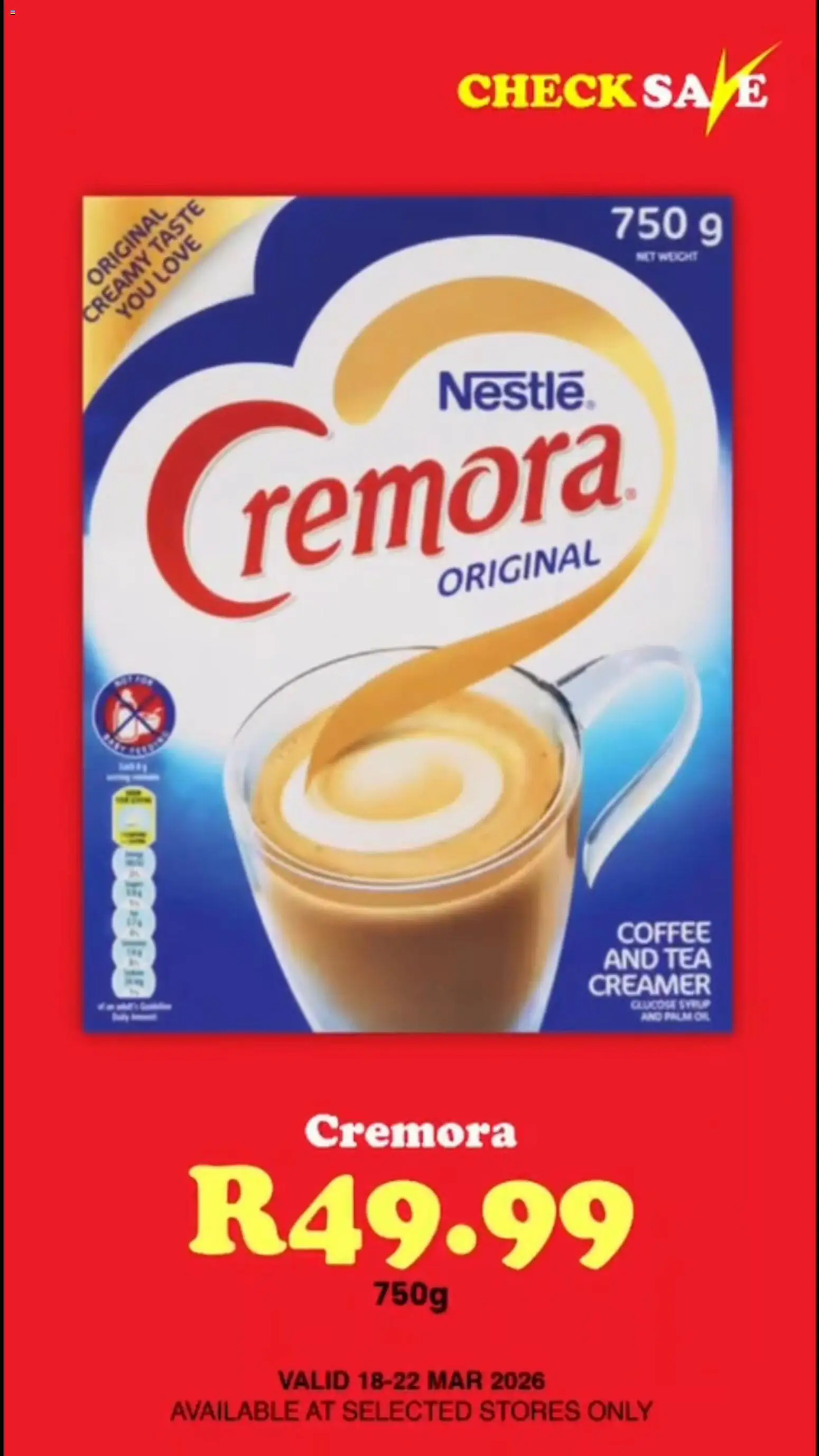 New Check Save catalogue – valid from 19.03.2026 | Page: 7 | Products: Creamer, Coffee, Tea, Syrup