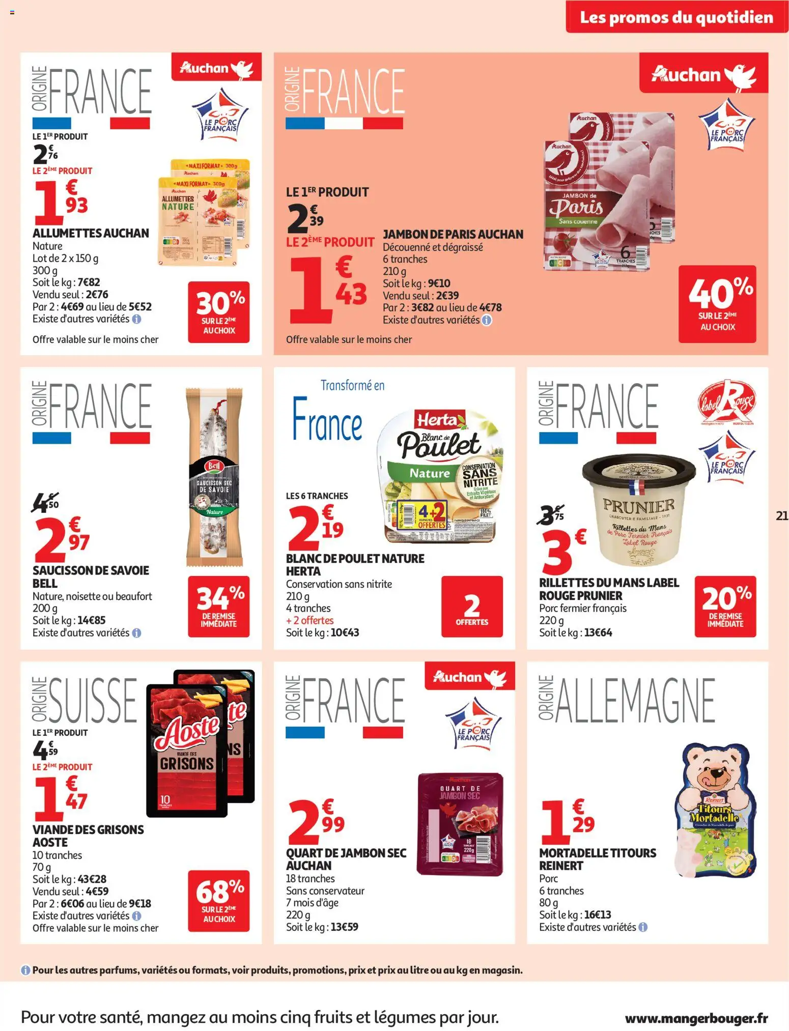 {H1} | Page: 21 | Produits: Beaufort, Noisette, Jambon, Porc