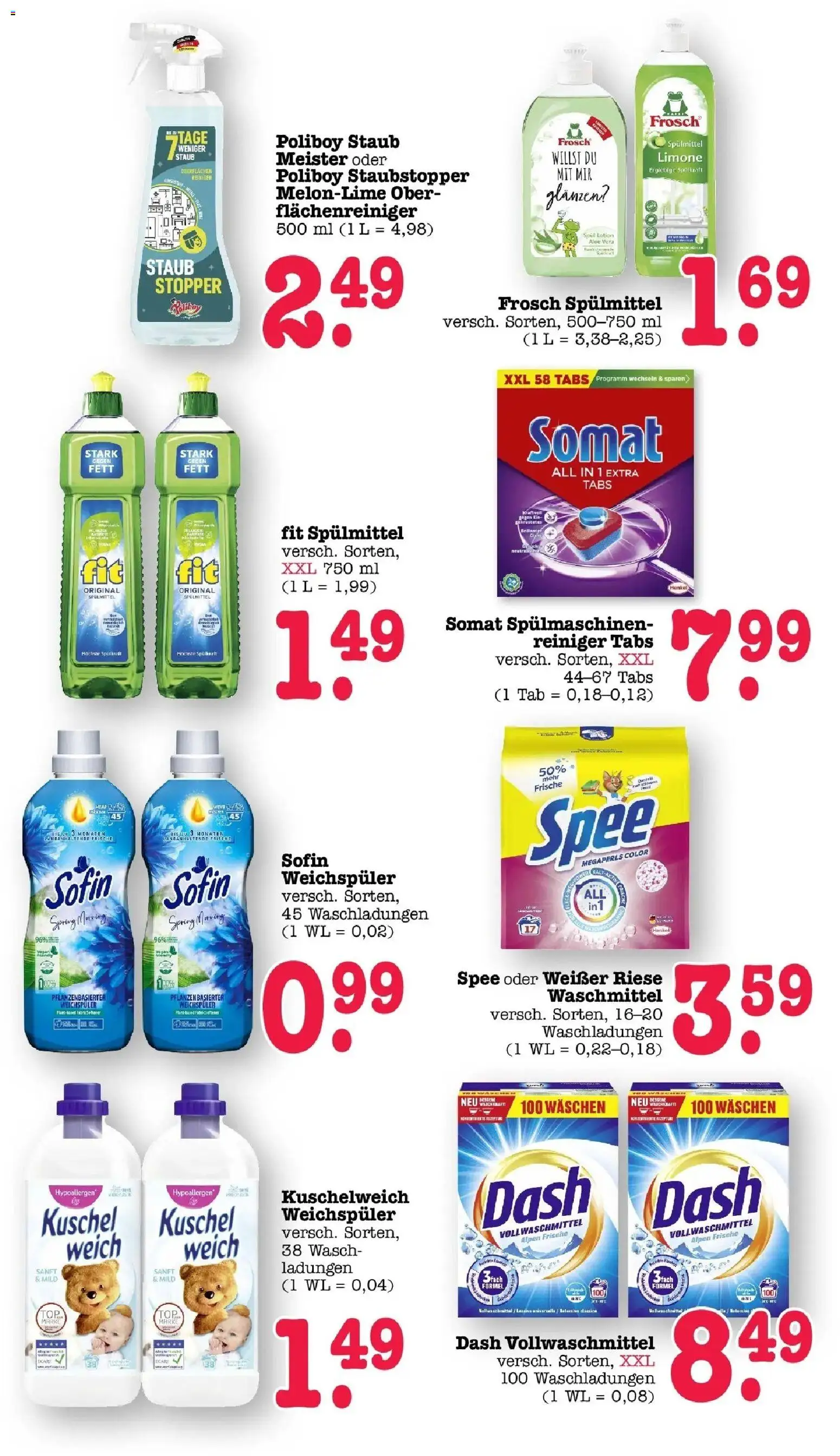 E center Prospekt Mainz-Weisenau	 – gültig ab 12.04.2026 | Seite: 50 | Produkte: Kuschelweich, Spee, Weichspüler, Waschmittel
