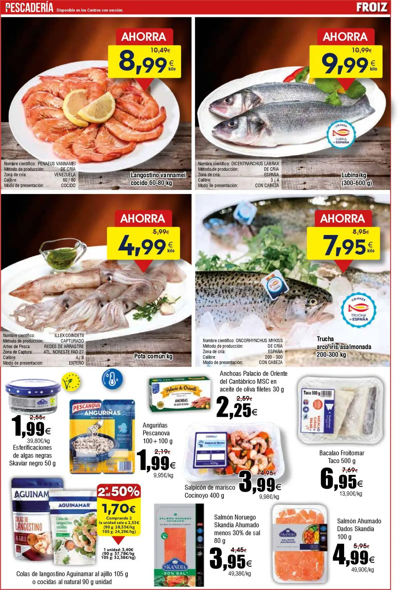 Froiz folleto │ válido desde el 21.10.2025 | Página: 5 | Productos: Aceite, Aceite de oliva, Salmón ahumado, Langostino