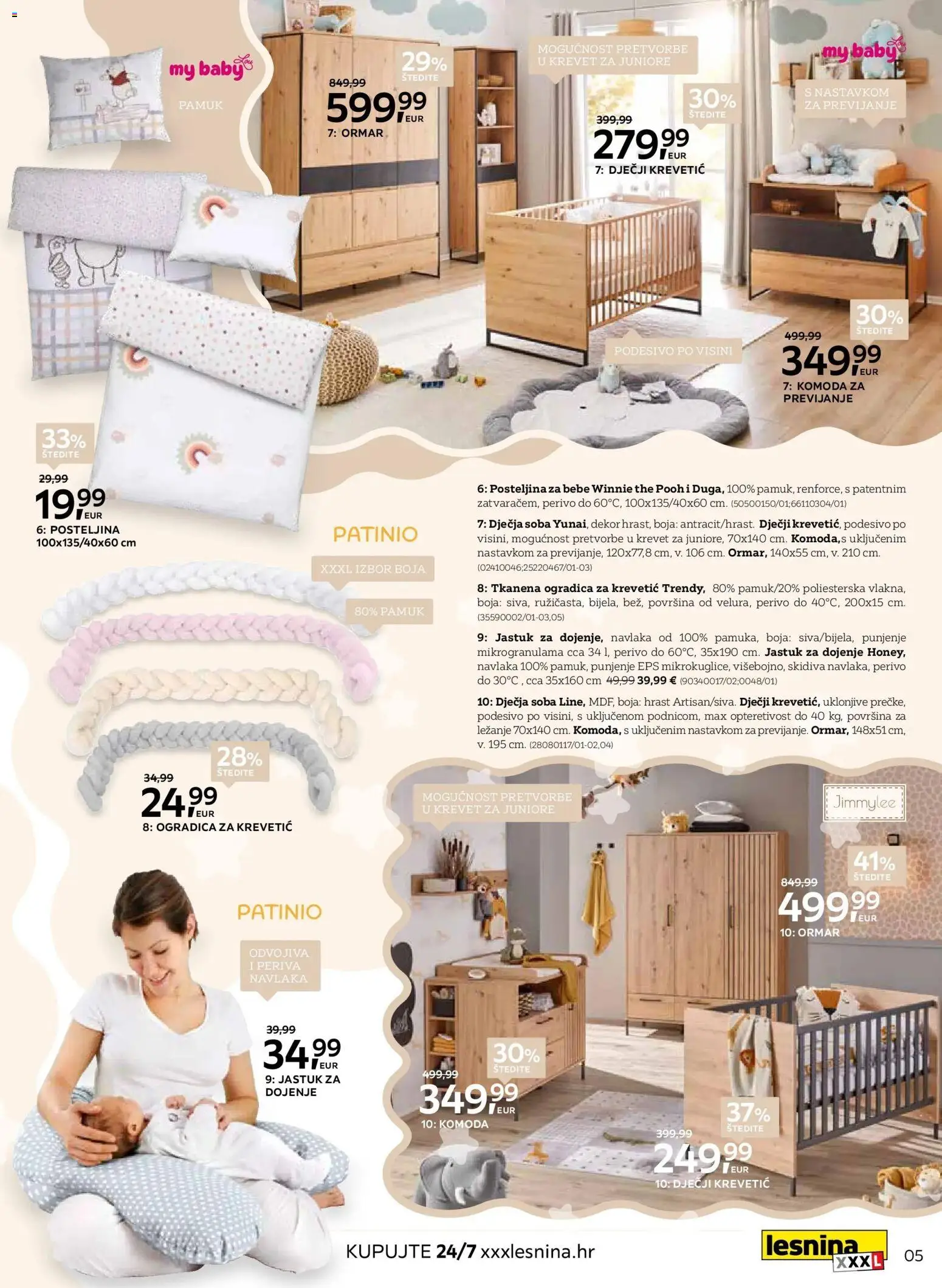 Lesnina katalog | vrijedi od 01.03.2026 | Stranica: 5 | Proizvodi: Jastuk, Ormar, Komoda, Posteljina